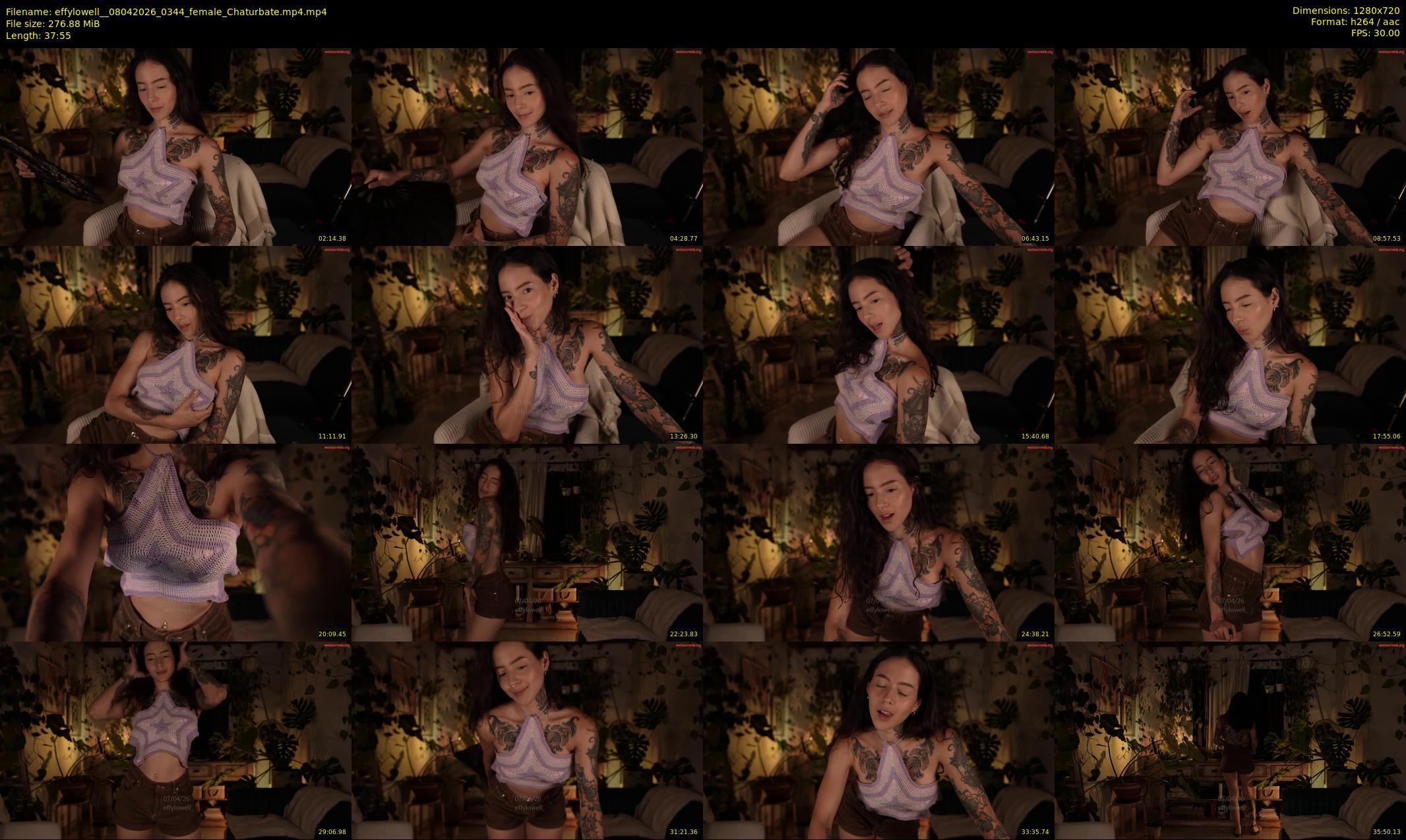 effylowell_ — 38 minute Chaturbate female cam show recording, 720p, Apr 8, 2026