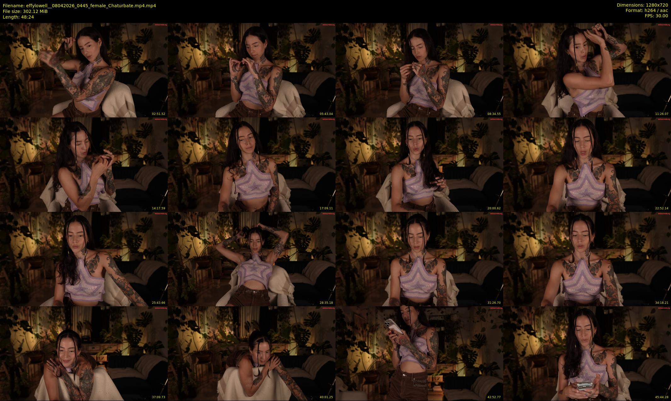effylowell_ — 49 minute Chaturbate female cam show recording, 720p, Apr 8, 2026