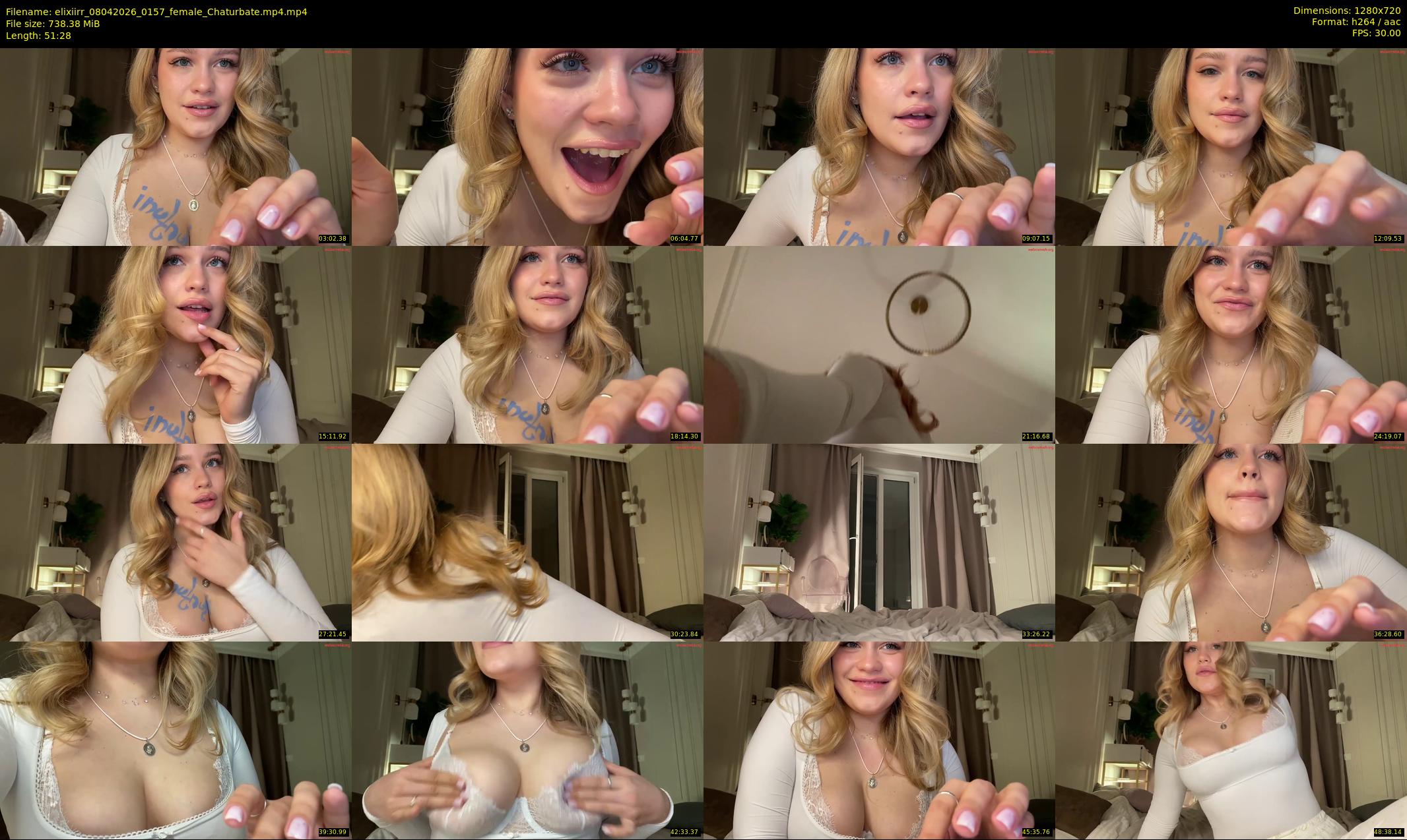 elixiirr — 52 minute Chaturbate female cam show recording, 720p, Apr 8, 2026