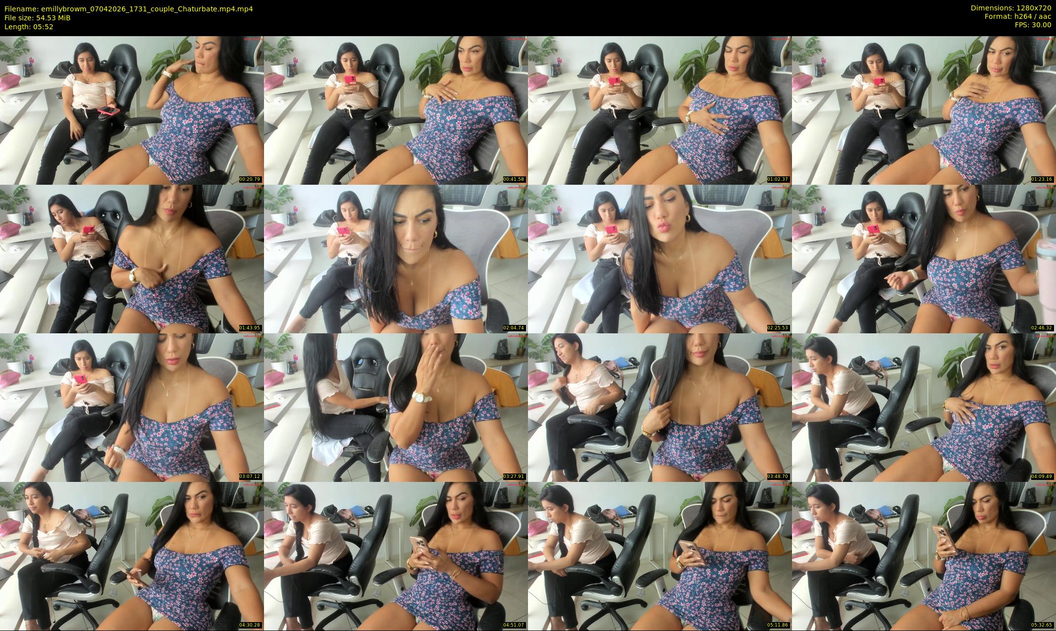 emillybrowm — 6 minute Chaturbate couple cam show recording, 720p, Apr 7, 2026