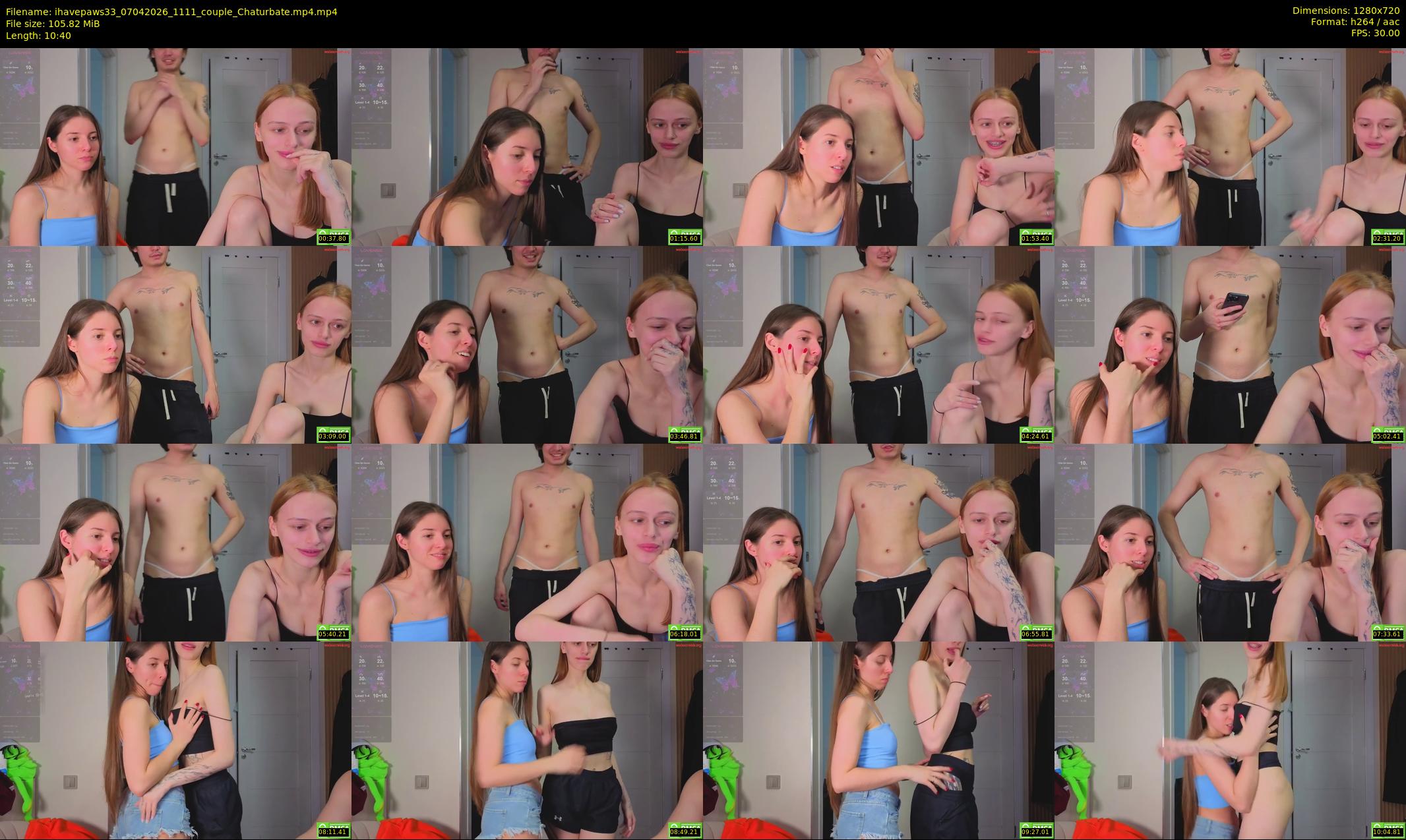 ihavepaws33 — 11 minute Chaturbate couple cam show recording, 720p, Apr 7, 2026