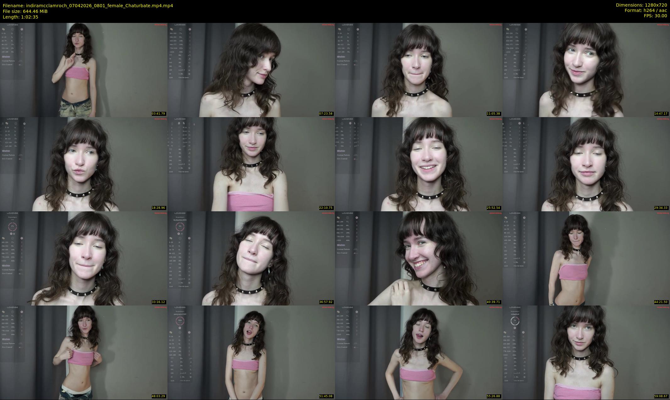 indiramcclamroch — 63 minute Chaturbate female cam show recording, 720p, Apr 7, 2026