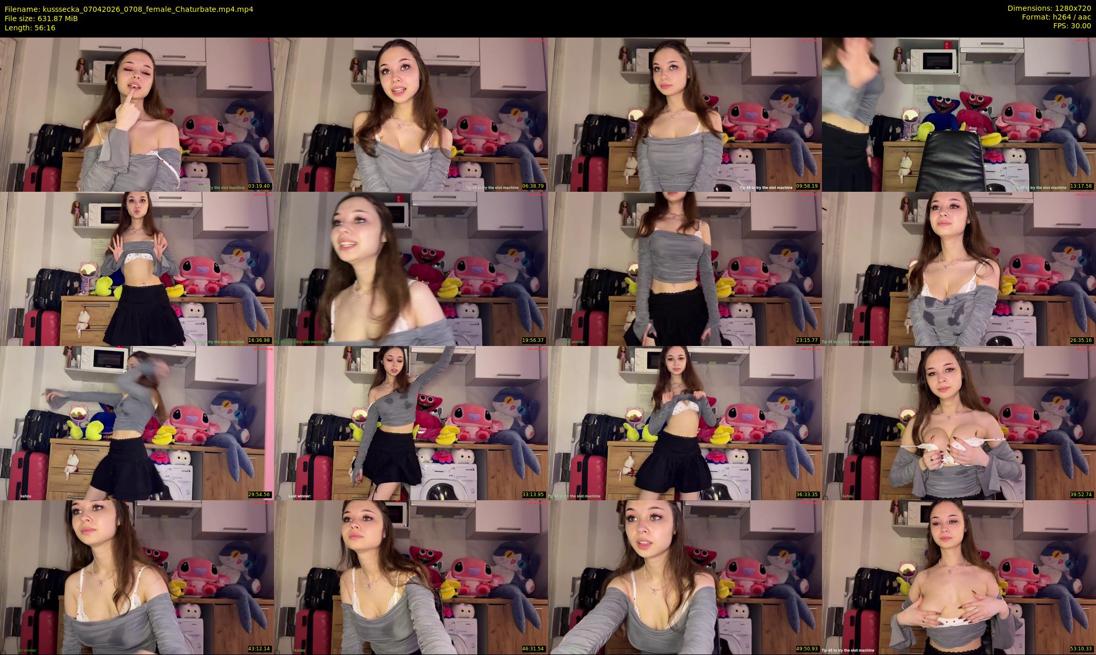 kusssecka — 57 minute Chaturbate female cam show recording, 720p, Apr 7, 2026