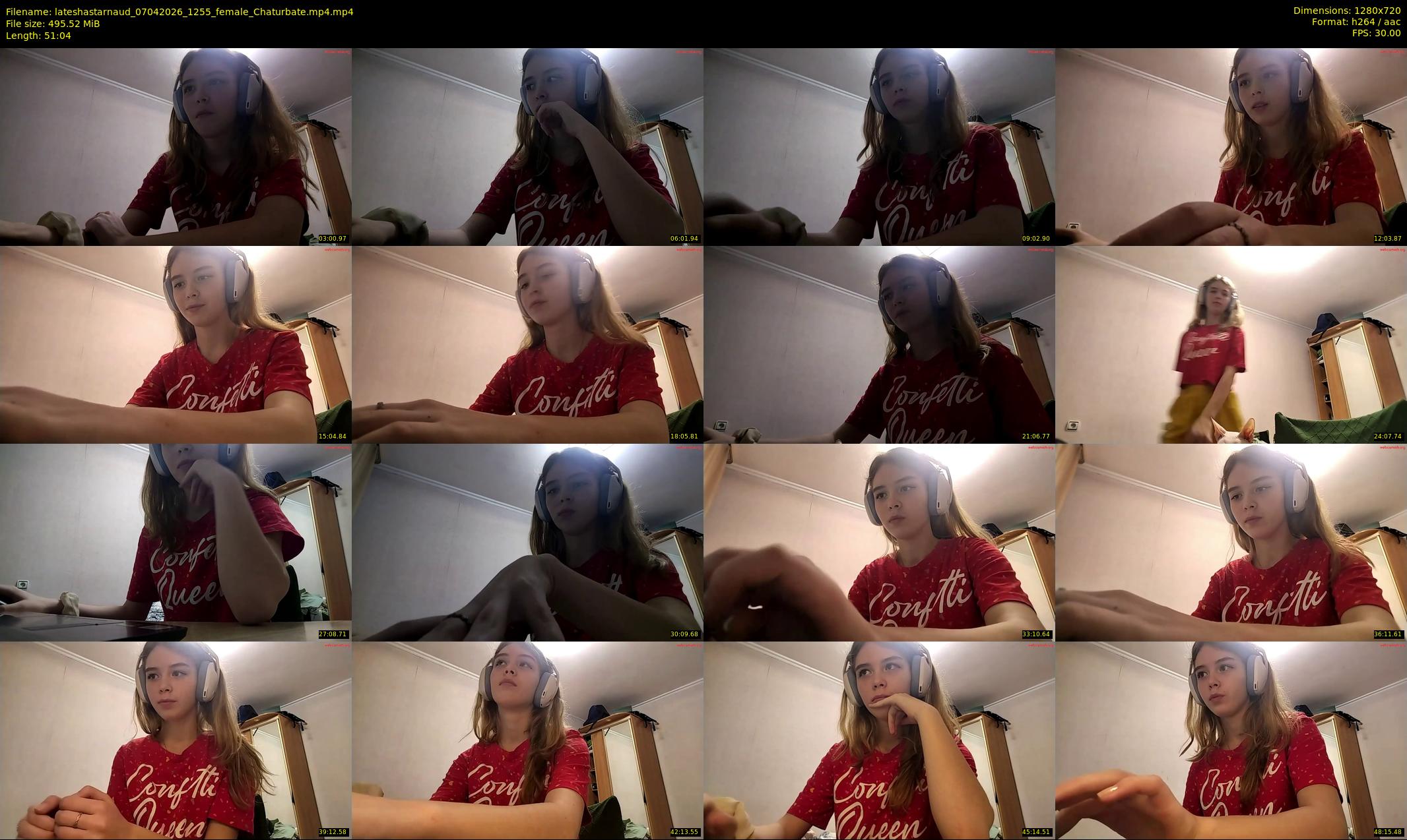 lateshastarnaud — 52 minute Chaturbate female cam show recording, 720p, Apr 7, 2026