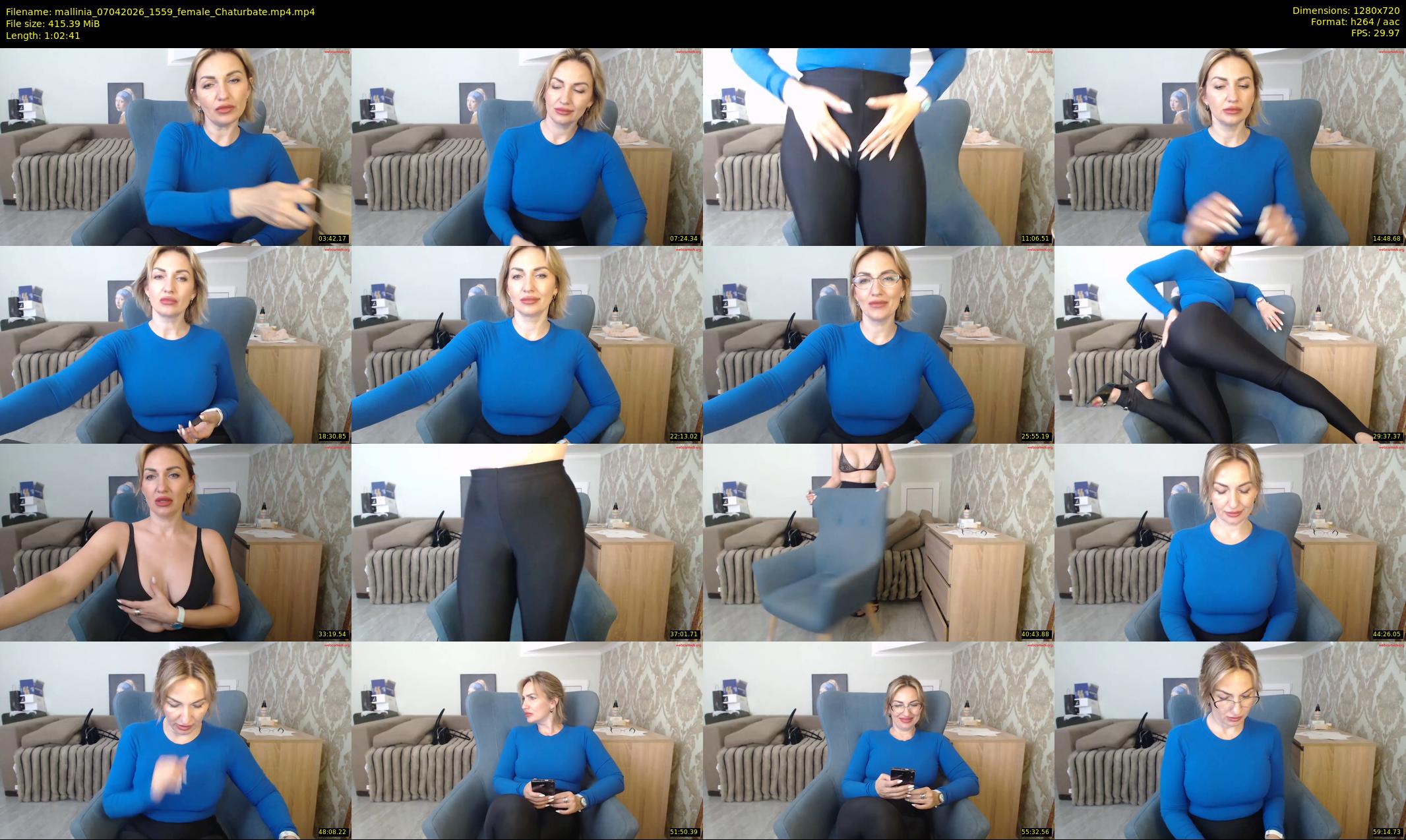 mallinia — 63 minute Chaturbate female cam show recording, 720p, Apr 7, 2026