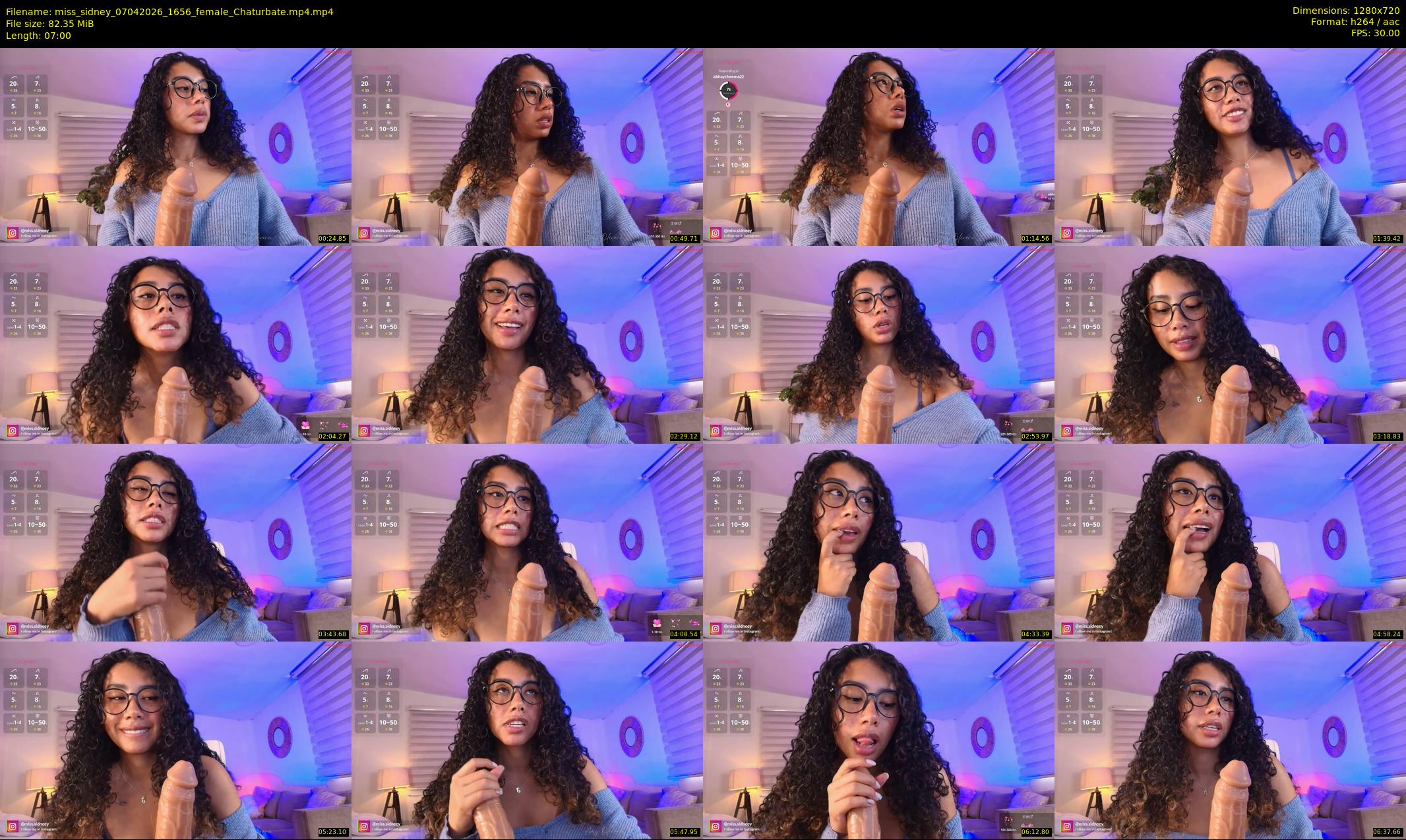 miss_sidney — 7 minute Chaturbate female cam show recording, 720p, Apr 7, 2026