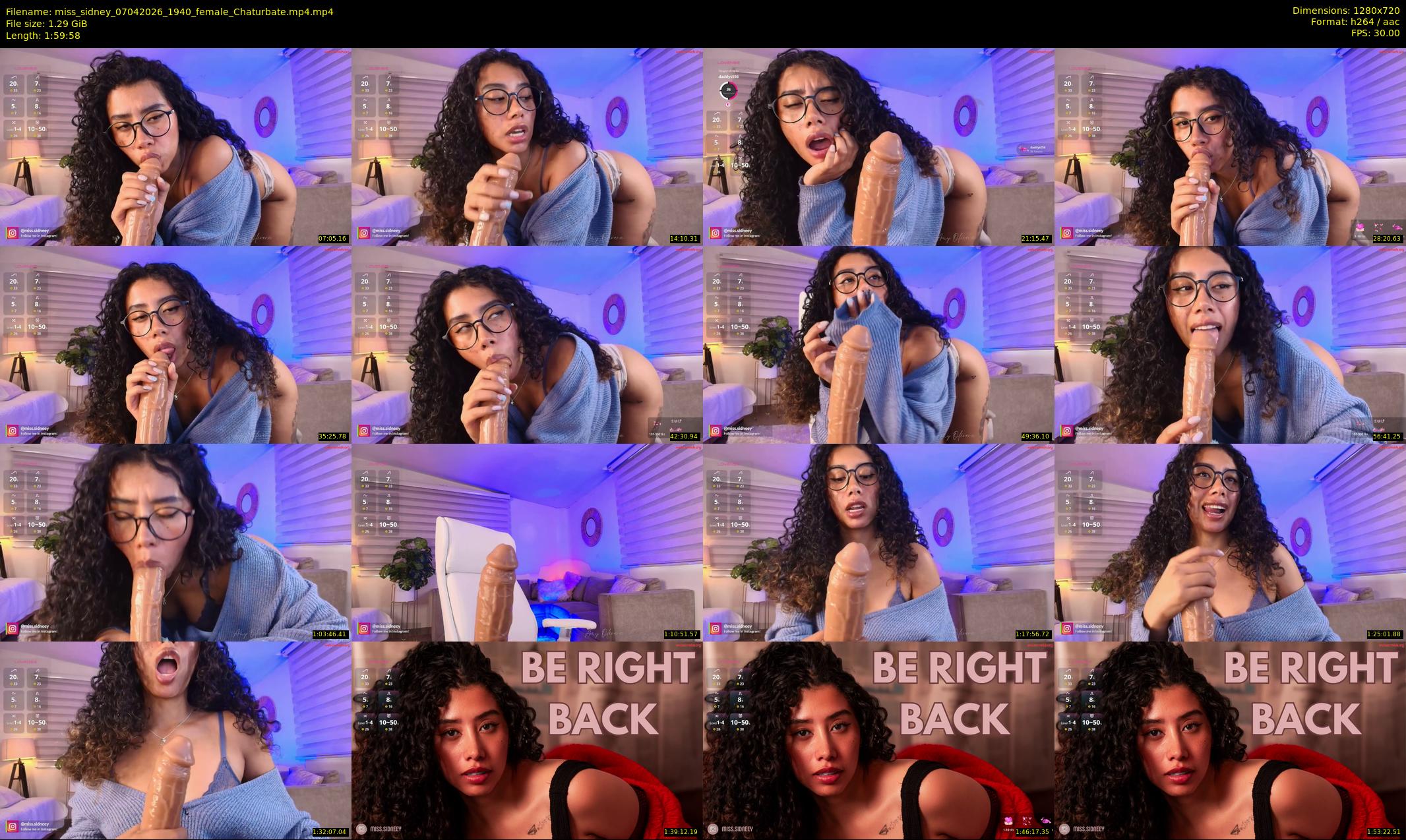miss_sidney — 120 minute Chaturbate female cam show recording, 720p, Apr 7, 2026