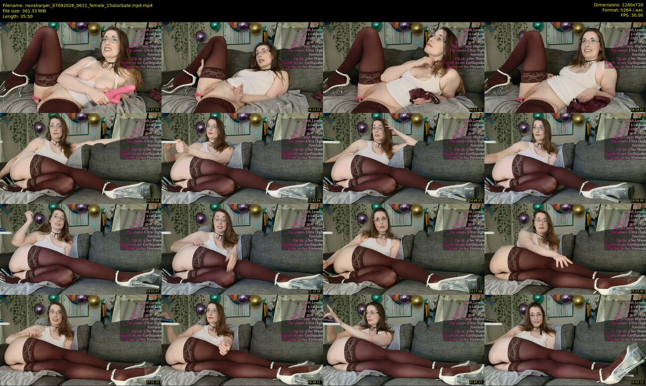 novaharper — 36 minute Chaturbate female cam show recording, 720p, Apr 7, 2026