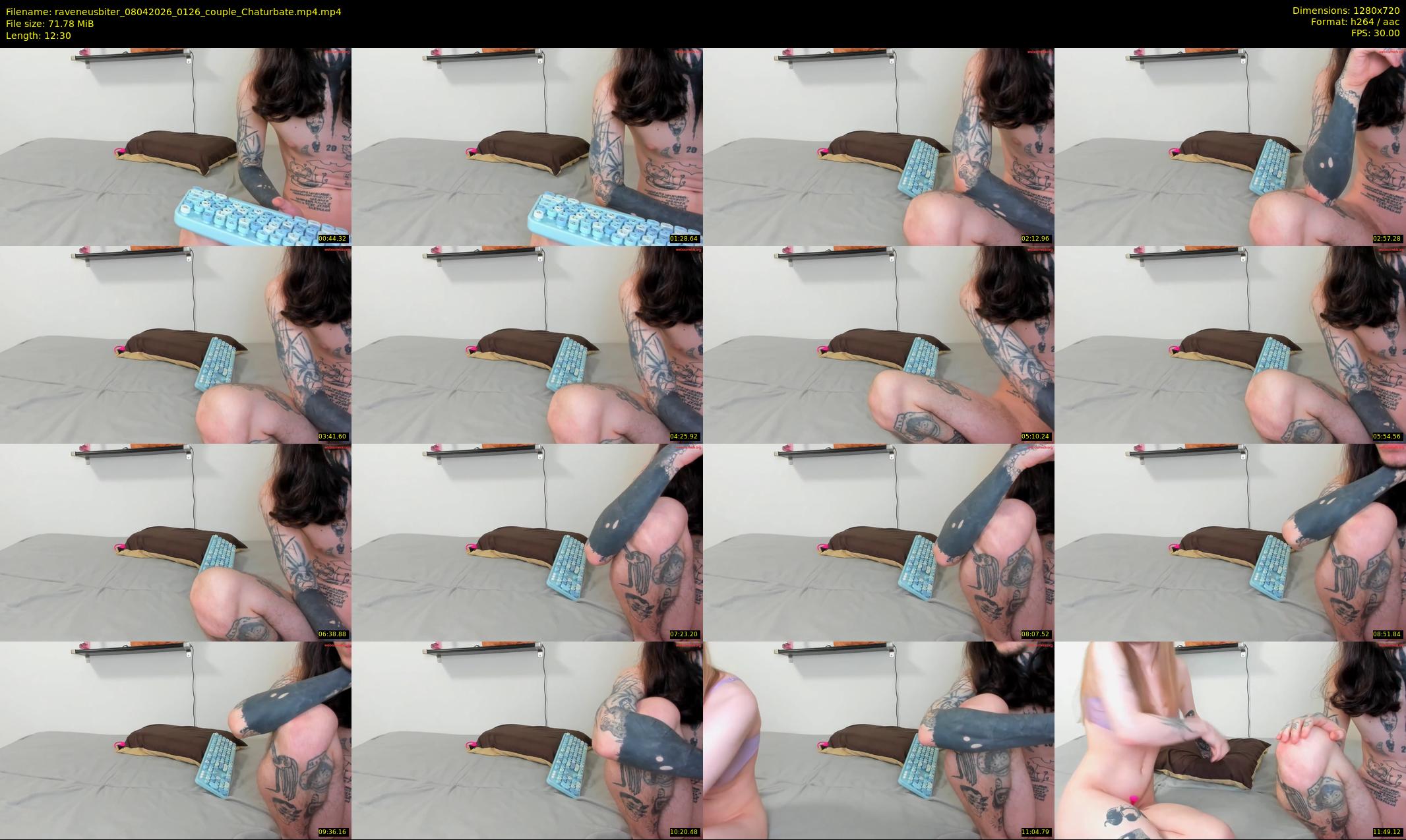 raveneusbiter — 13 minute Chaturbate couple cam show recording, 720p, Apr 8, 2026
