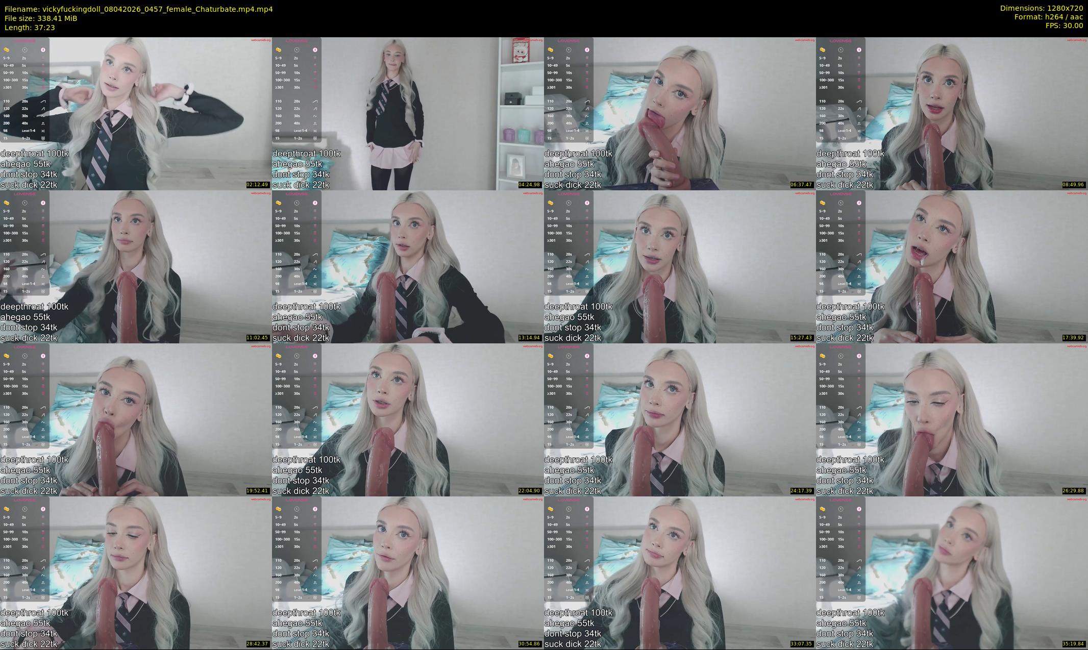 vickyfuckingdoll — 38 minute Chaturbate female cam show recording, 720p, Apr 8, 2026
