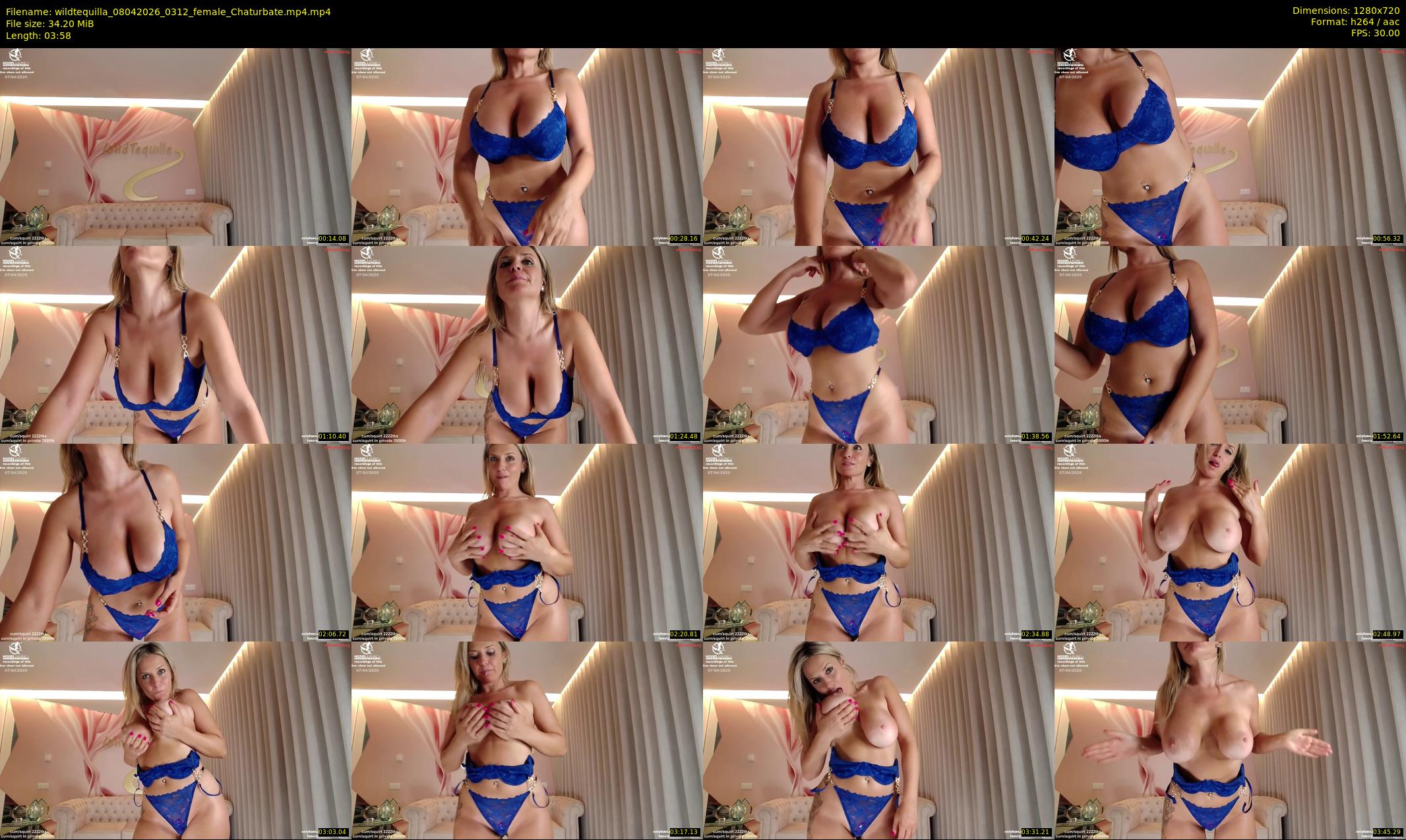 wildtequilla — 4 minute Chaturbate couple cam show recording, 720p, Apr 8, 2026