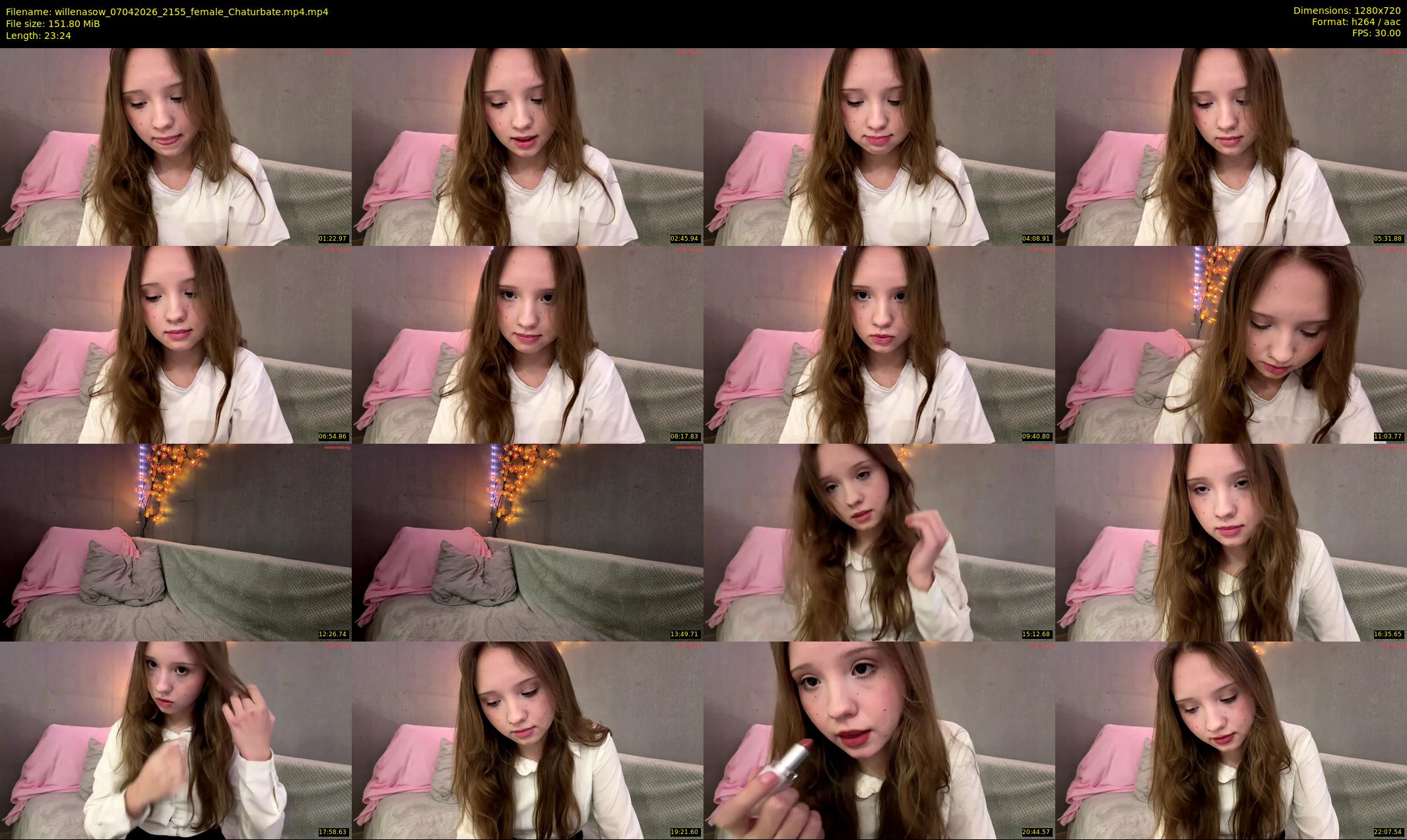 willenasow — 24 minute Chaturbate female cam show recording, 720p, Apr 7, 2026