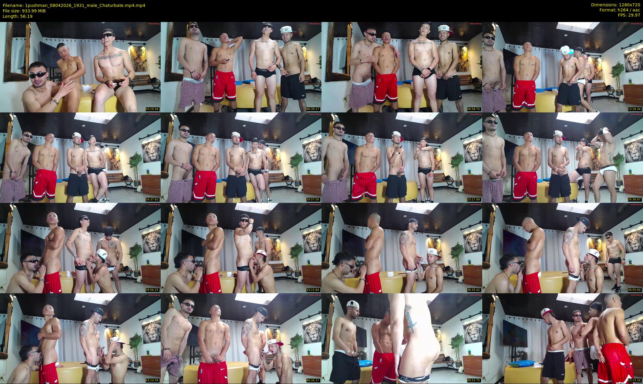1pushman — 57 minute Chaturbate male cam show recording, 720p, Apr 8, 2026