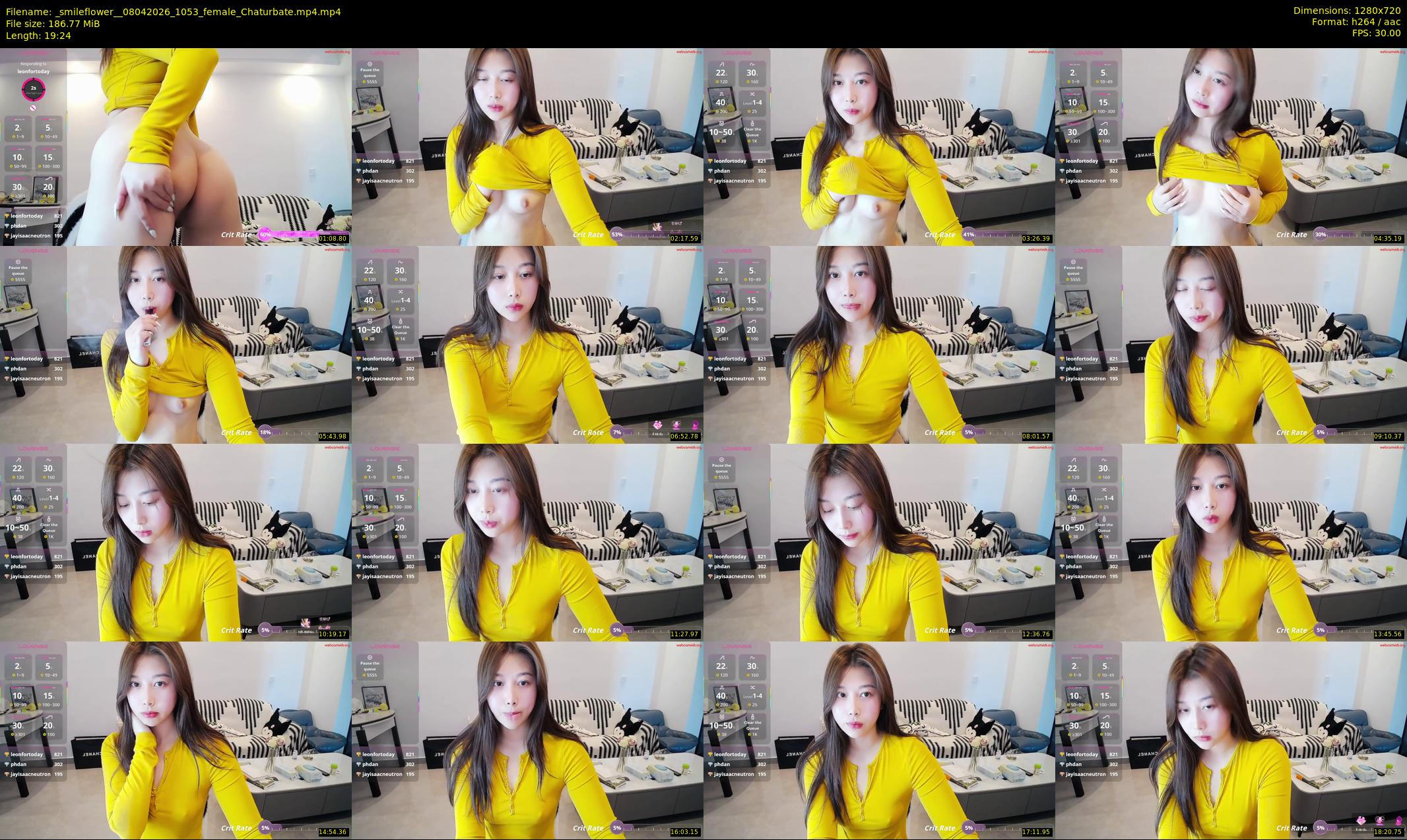 _smileflower_ — 20 minute Chaturbate female cam show recording, 720p, Apr 8, 2026