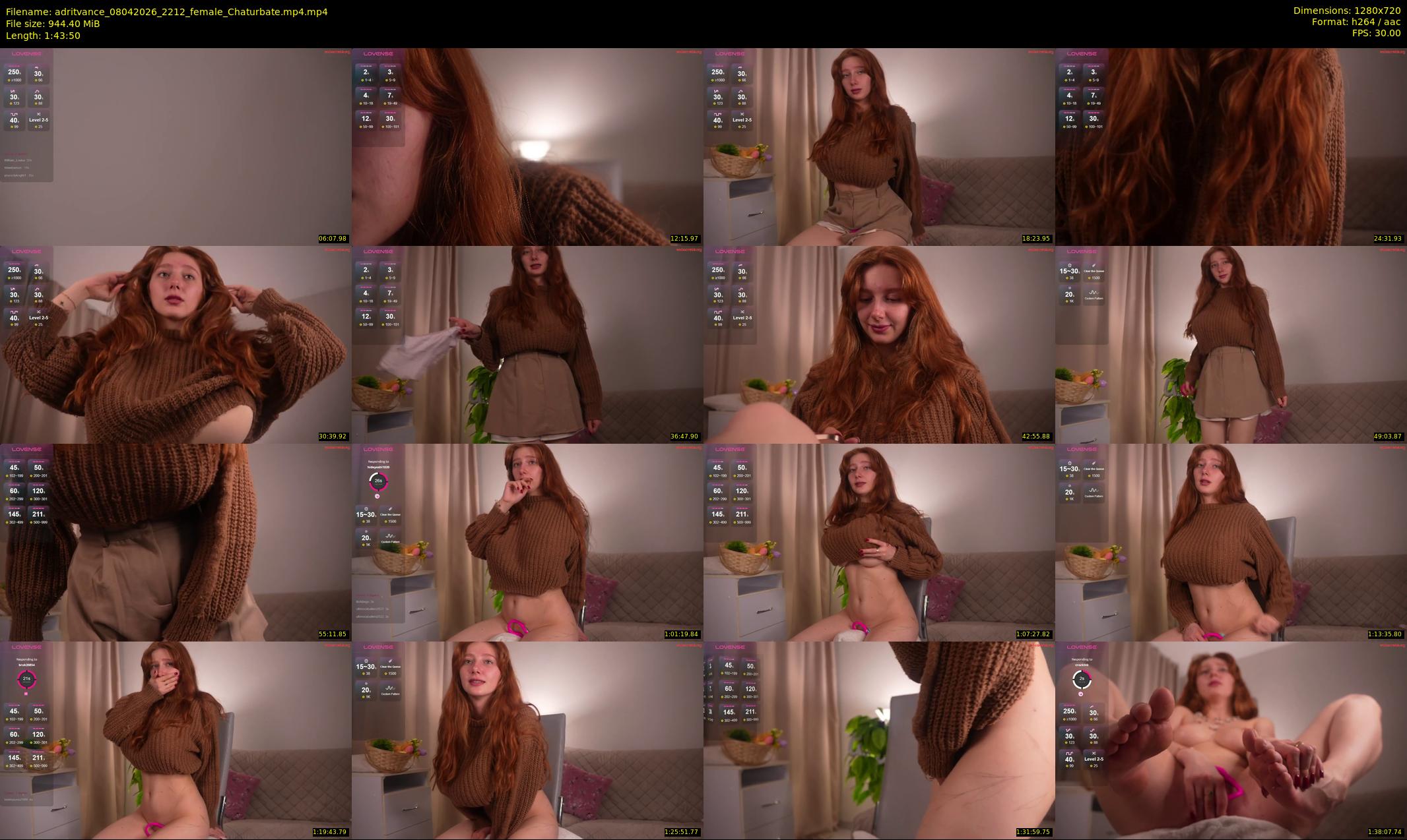 adritvance — 104 minute Chaturbate female cam show recording, 720p, Apr 8, 2026