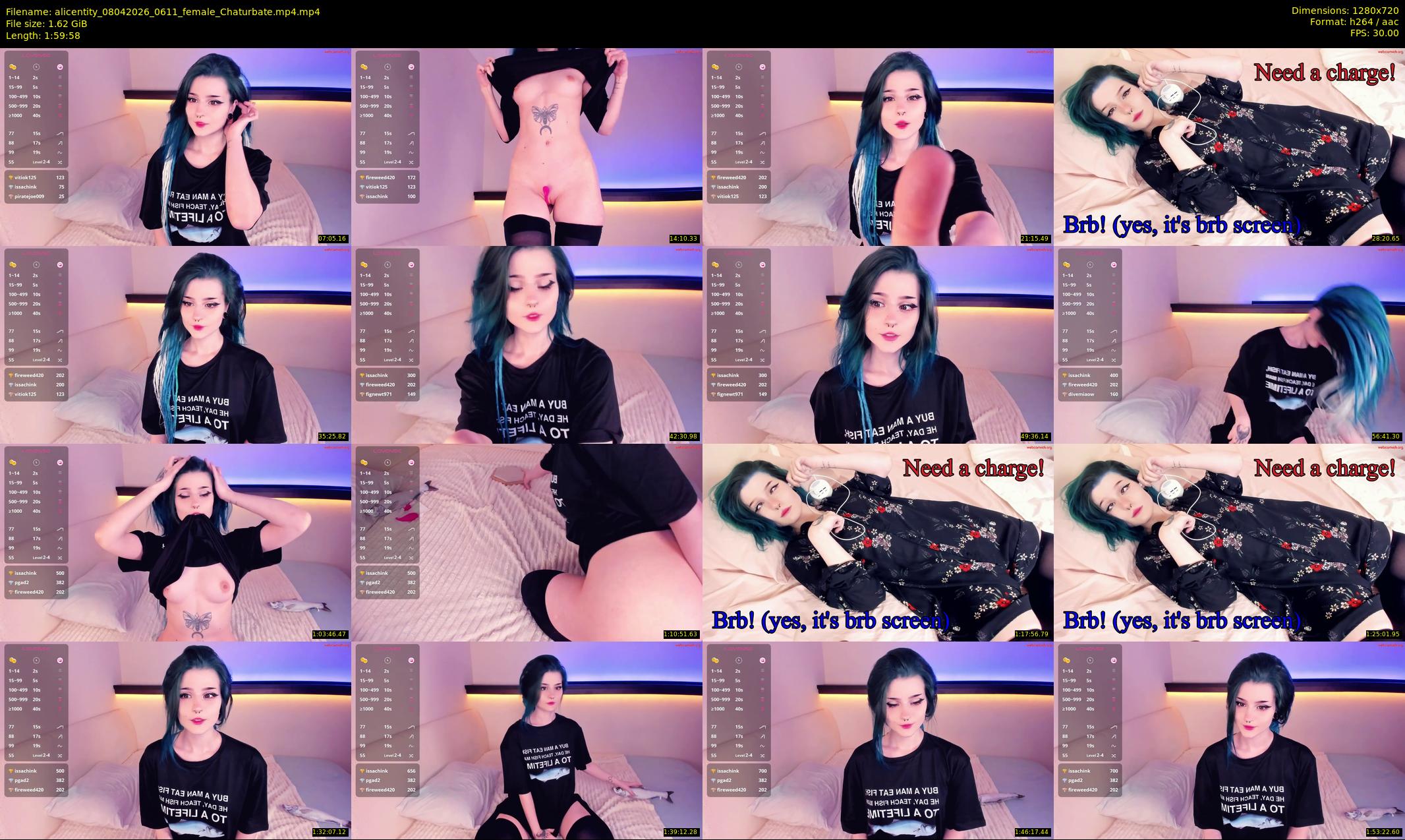 alicentity — 120 minute Chaturbate female cam show recording, 720p, Apr 8, 2026