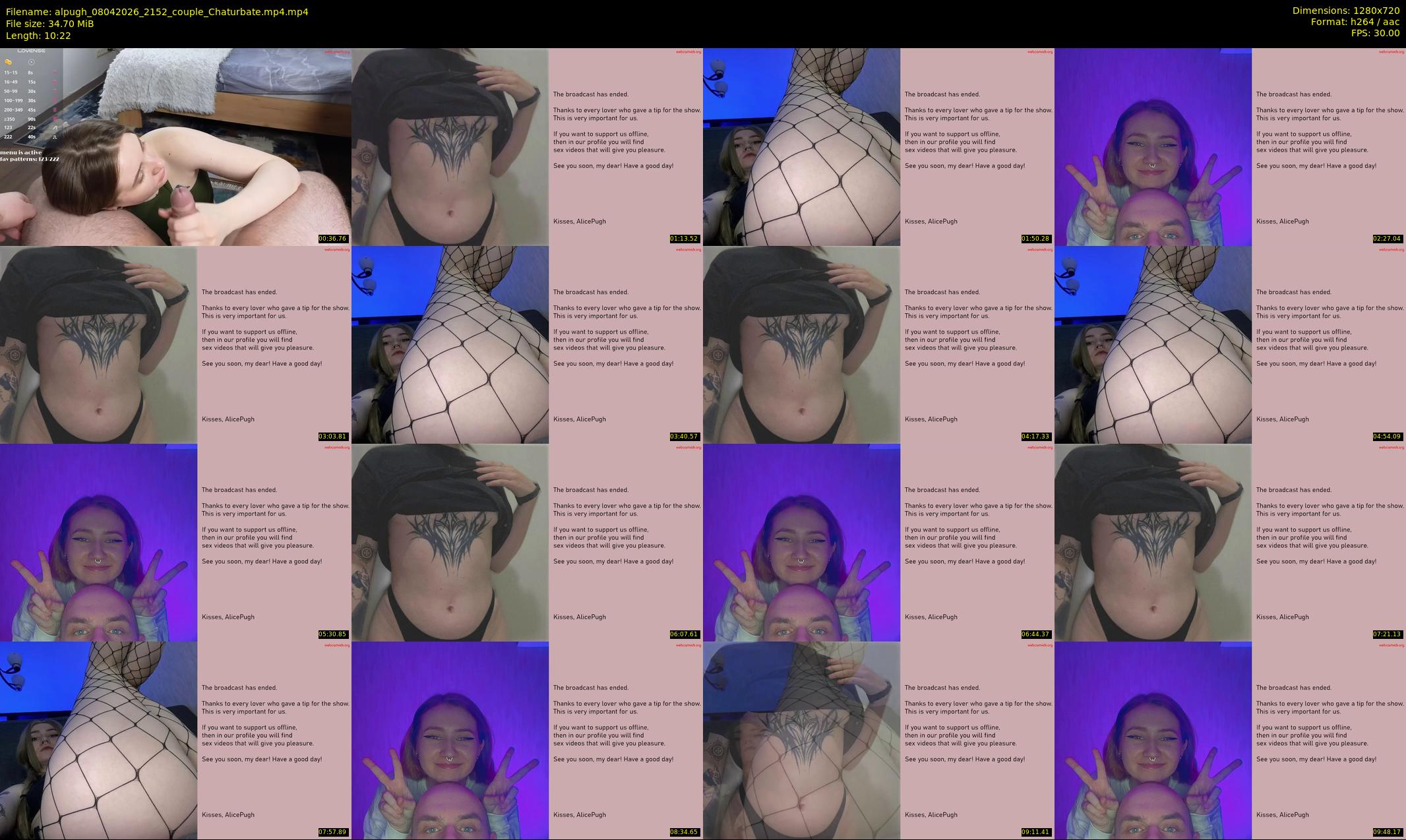 alpugh — 11 minute Chaturbate couple cam show recording, 720p, Apr 8, 2026