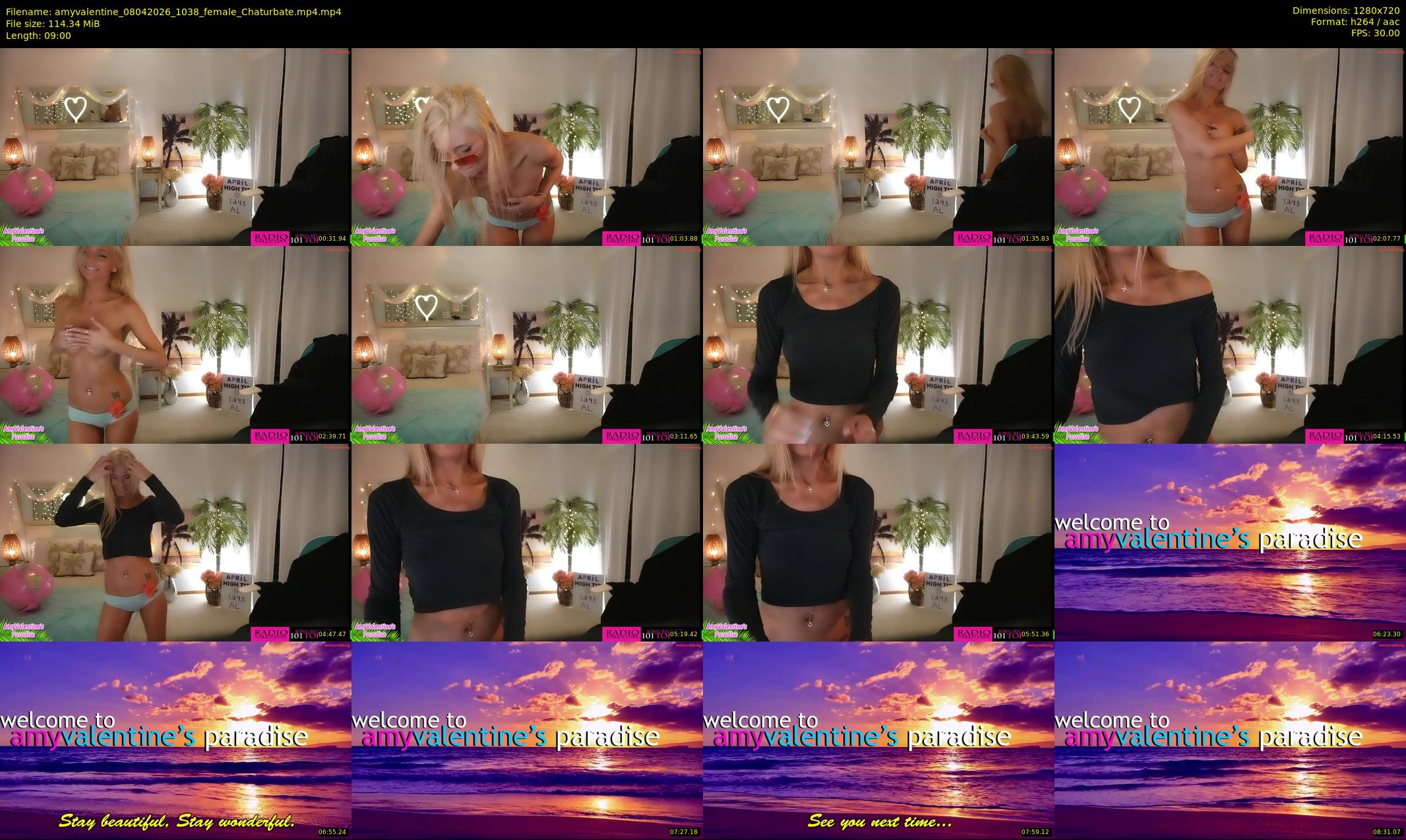 amyvalentine — 9 minute Chaturbate female cam show recording, 720p, Apr 8, 2026