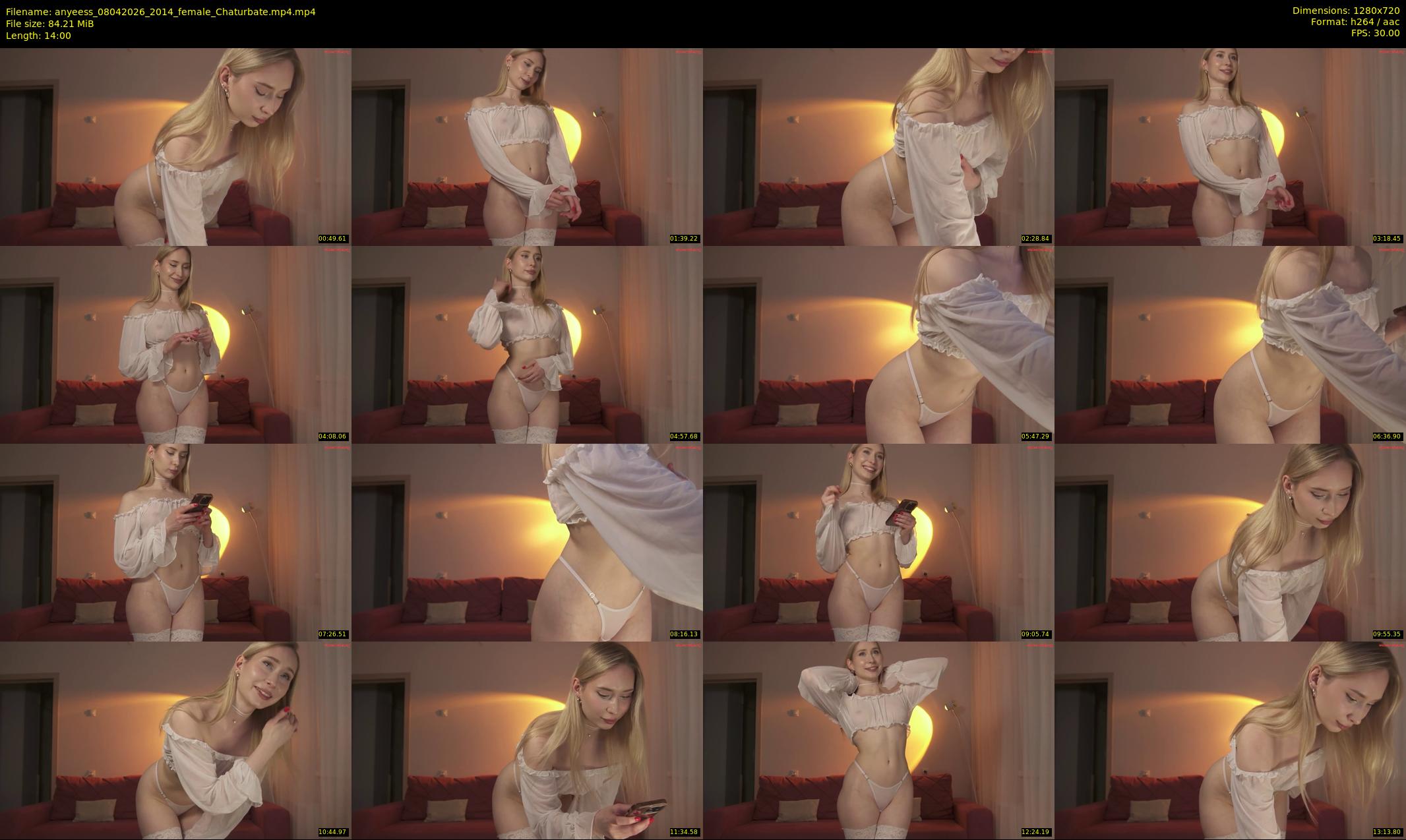 anyeess — 14 minute Chaturbate female cam show recording, 720p, Apr 8, 2026