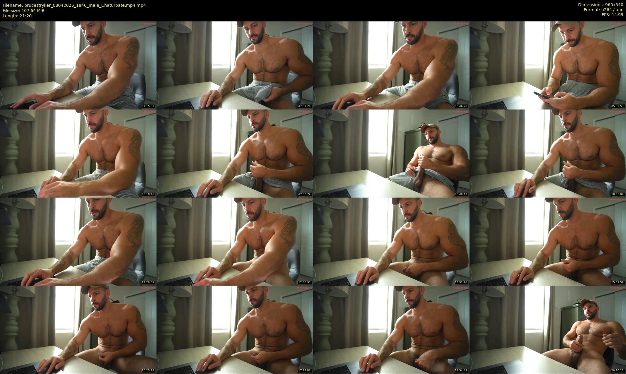 brucestryker — 22 minute Chaturbate male cam show recording, 480p, Apr 8, 2026