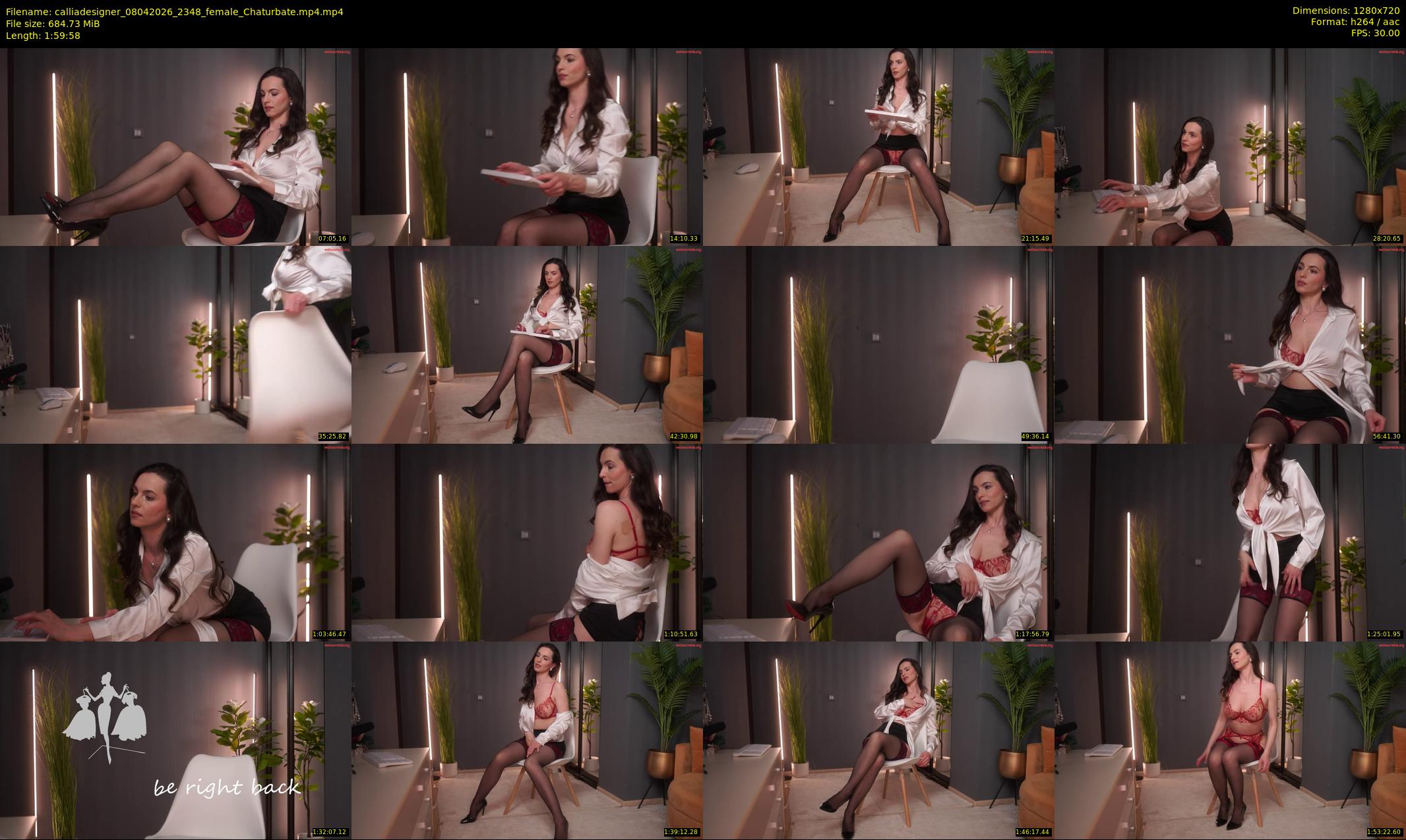 calliadesigner — 120 minute Chaturbate female cam show recording, 720p, Apr 8, 2026