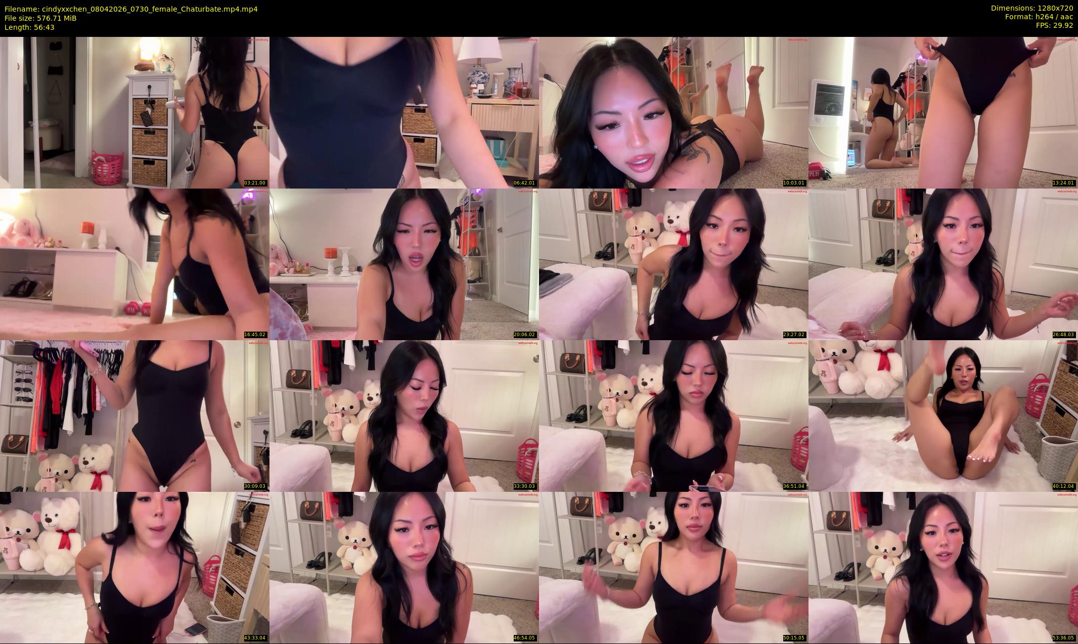 cindyxxchen — 57 minute Chaturbate female cam show recording, 720p, Apr 8, 2026