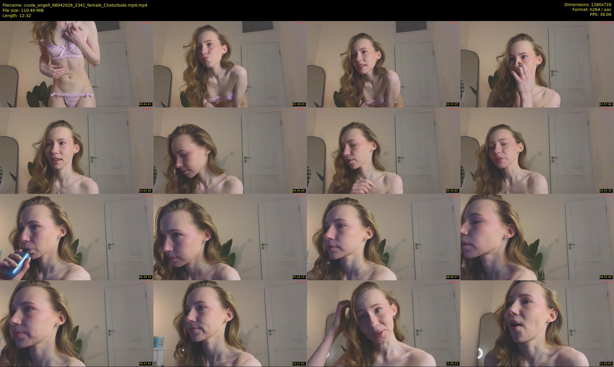 cuute_angell — 13 minute Chaturbate female cam show recording, 720p, Apr 8, 2026