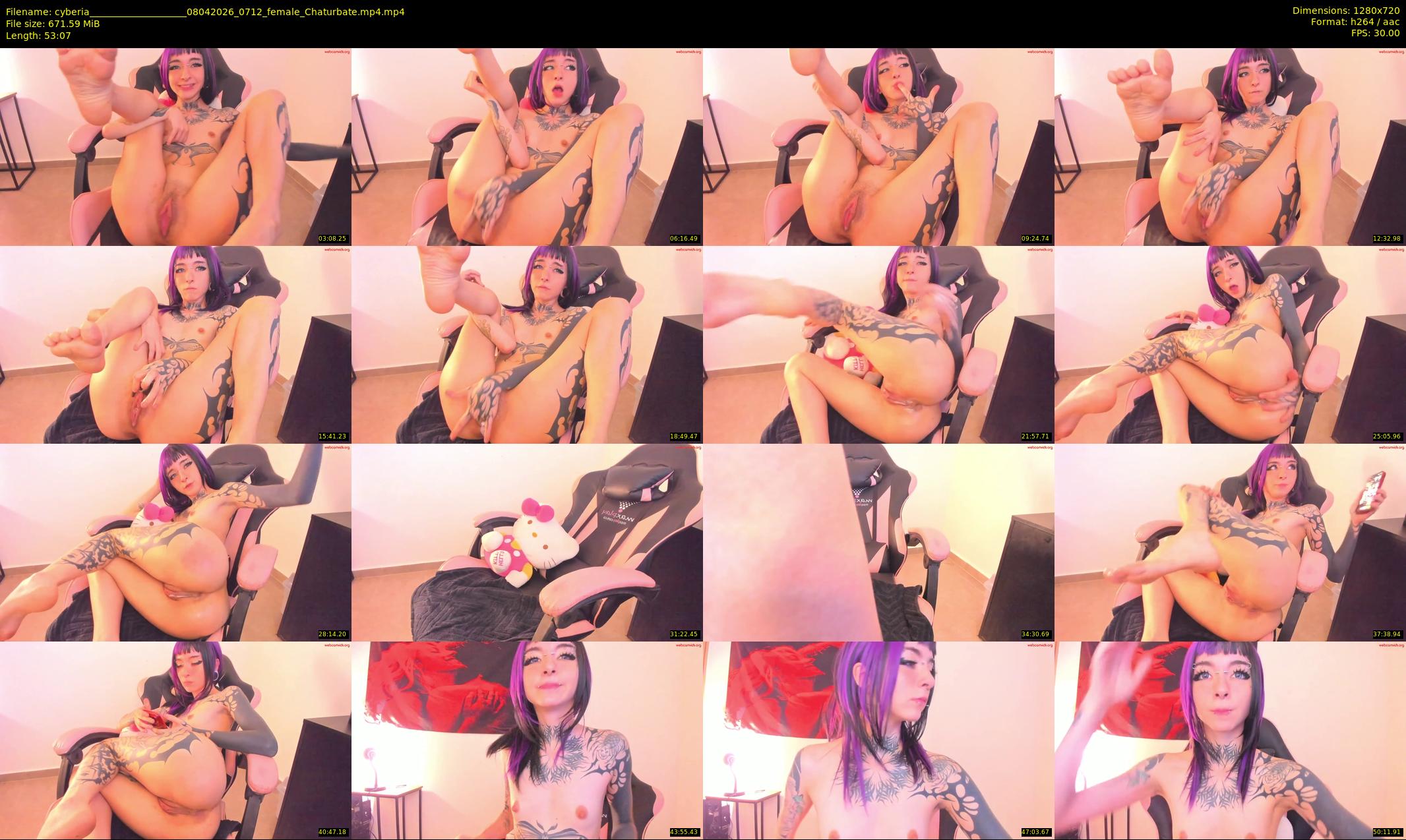 cyberia____________________ — 54 minute Chaturbate female cam show recording, 720p, Apr 8, 2026