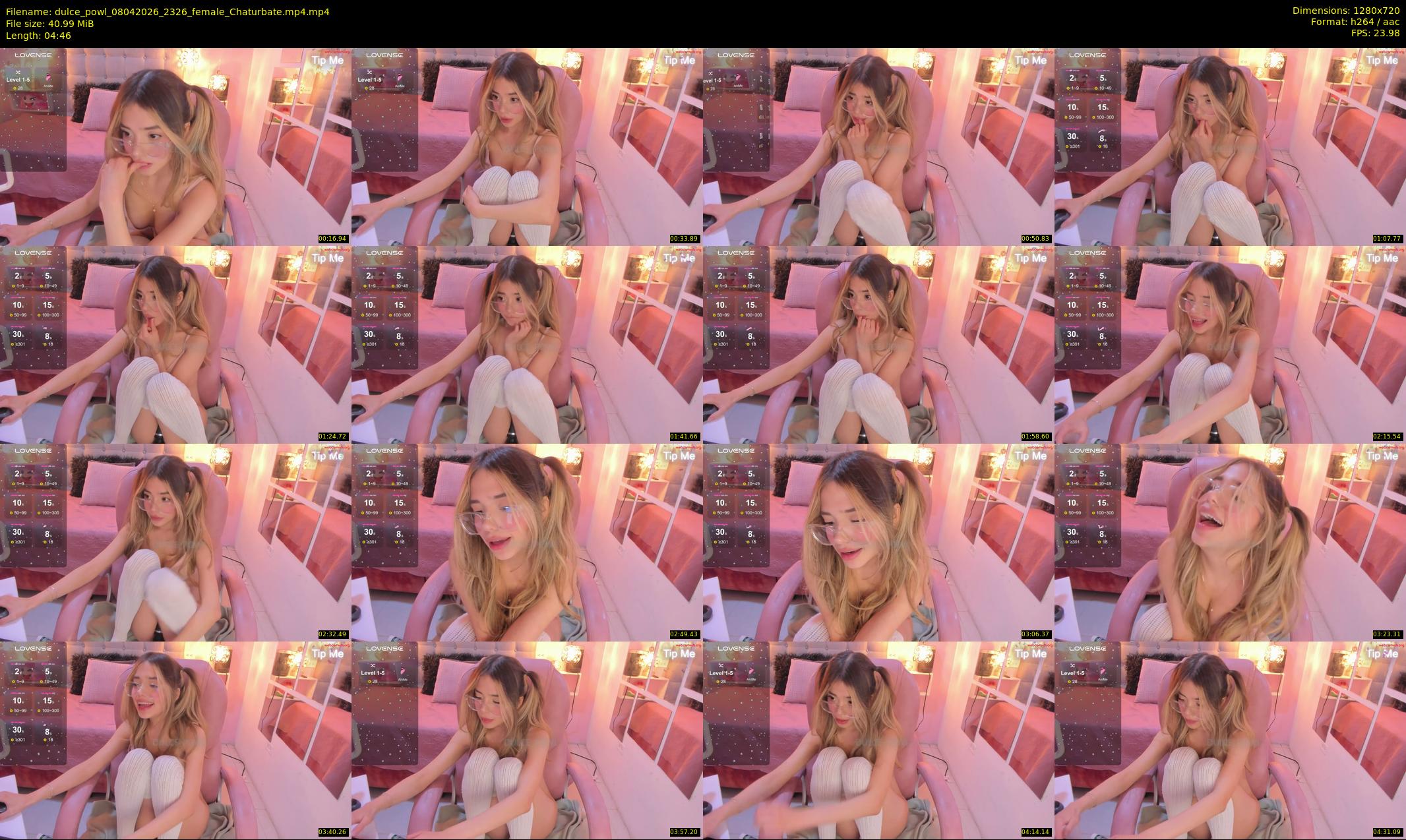 dulce_powl — 5 minute Chaturbate female cam show recording, 720p, Apr 8, 2026