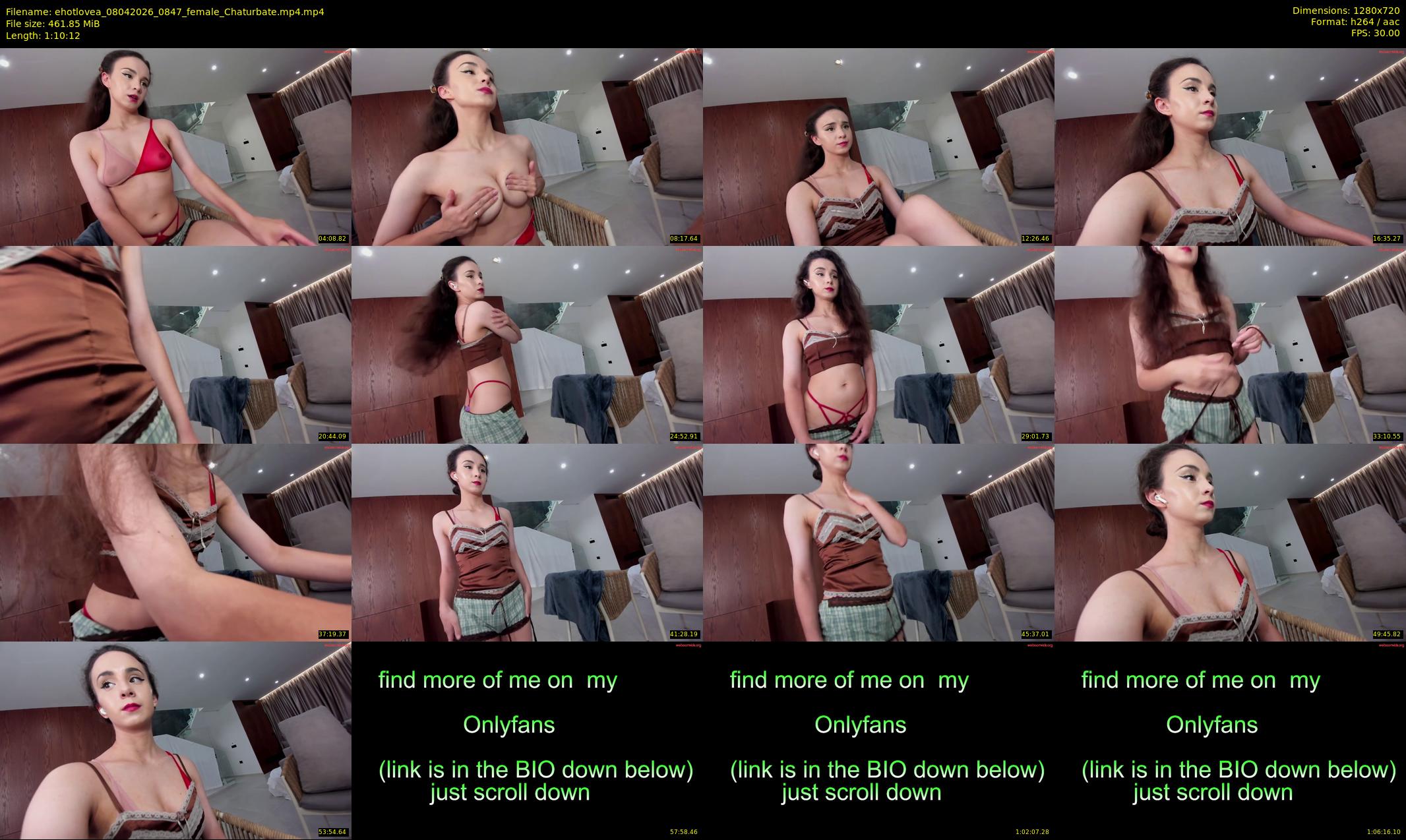 ehotlovea — 71 minute Chaturbate female cam show recording, 720p, Apr 8, 2026