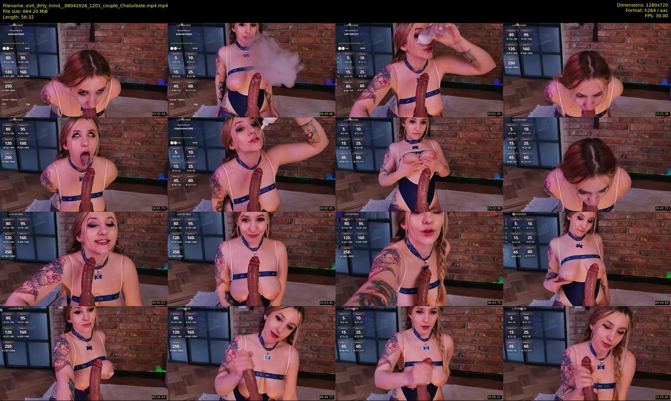 evit_dirty_mind_ — 57 minute Chaturbate couple cam show recording, 720p, Apr 8, 2026