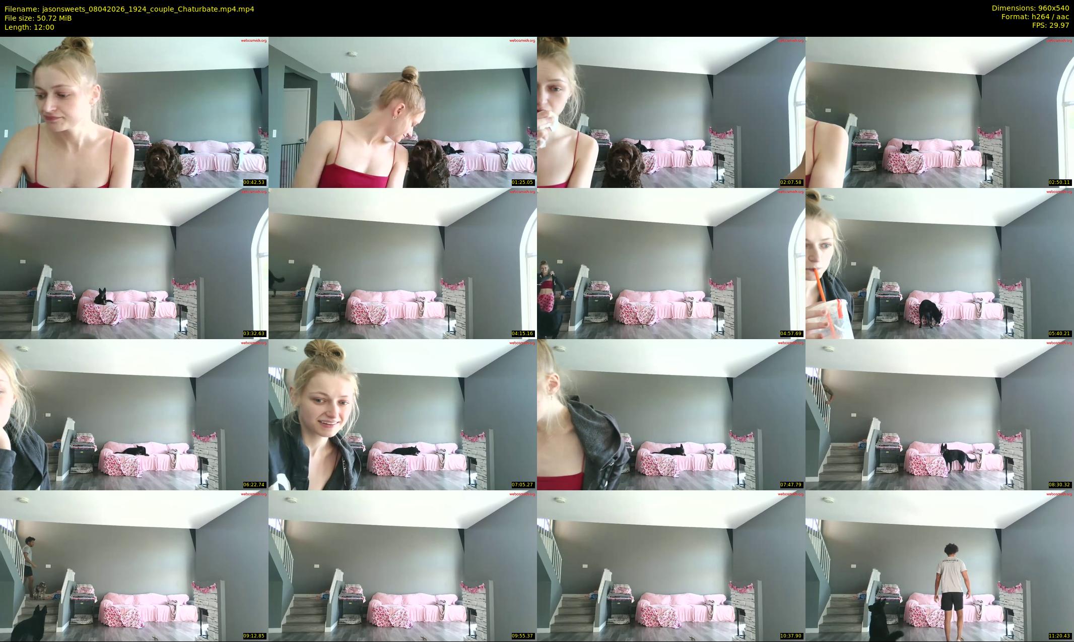 jasonsweets — 12 minute Chaturbate couple cam show recording, 480p, Apr 8, 2026