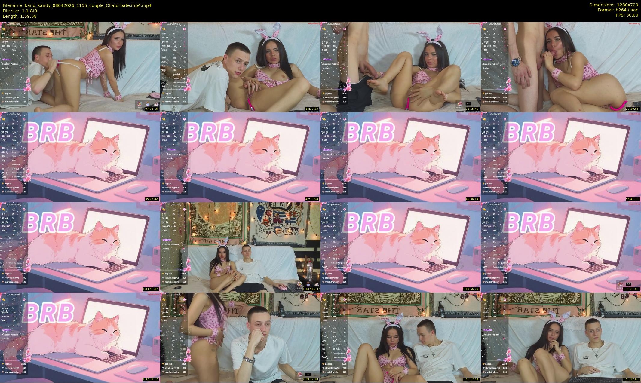 kano_kandy — 120 minute Chaturbate couple cam show recording, 720p, Apr 8, 2026
