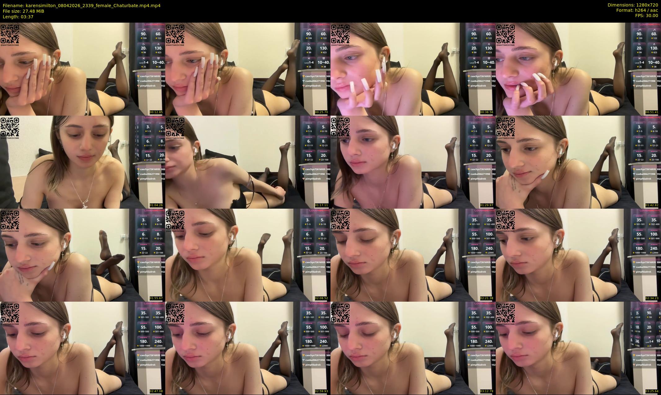 karensimilton — 4 minute Chaturbate female cam show recording, 720p, Apr 8, 2026