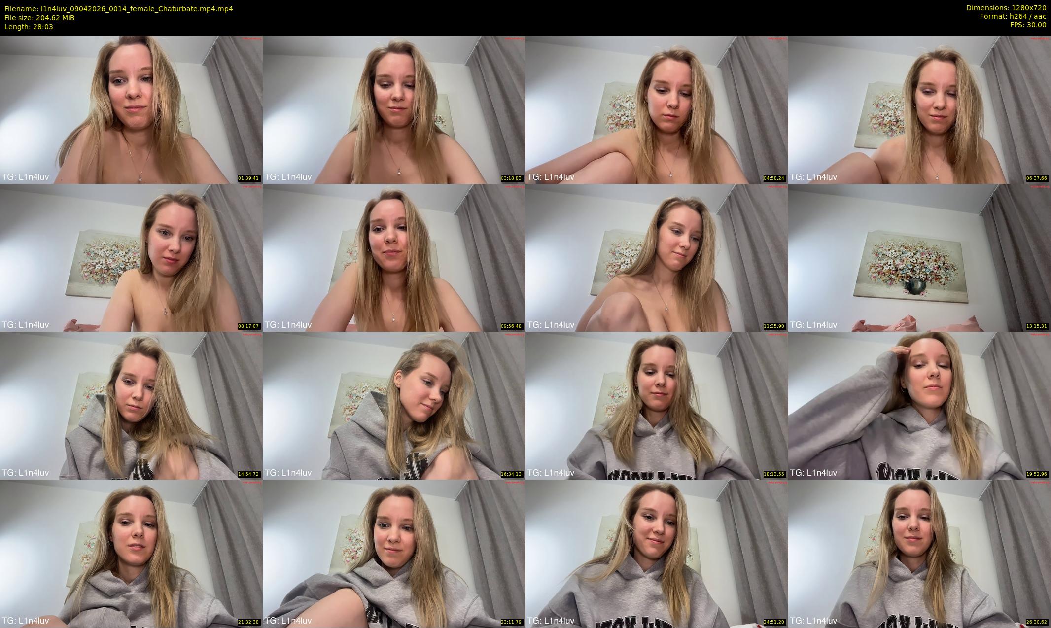 l1n4luv — 29 minute Chaturbate female cam show recording, 720p, Apr 9, 2026