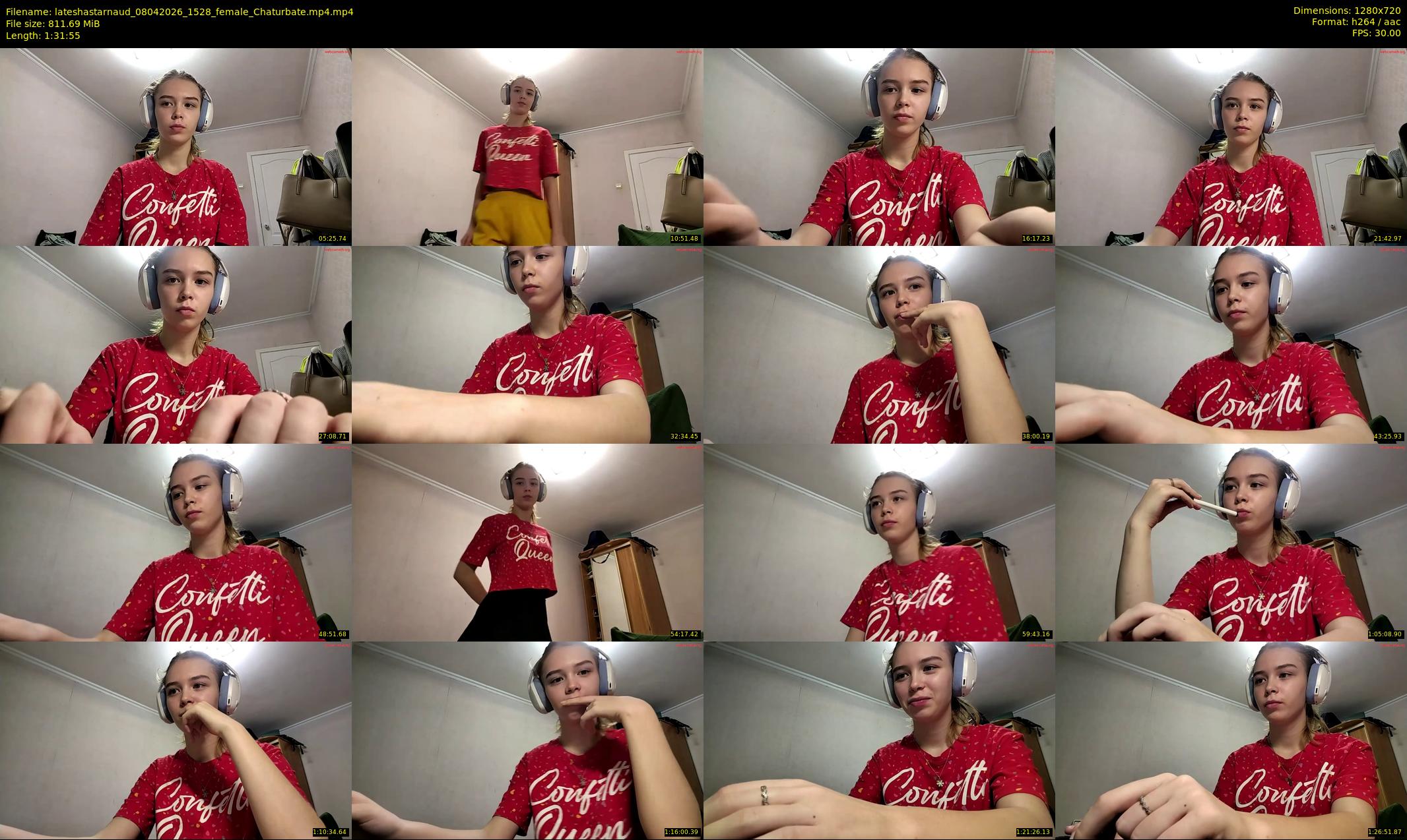 lateshastarnaud — 92 minute Chaturbate female cam show recording, 720p, Apr 8, 2026