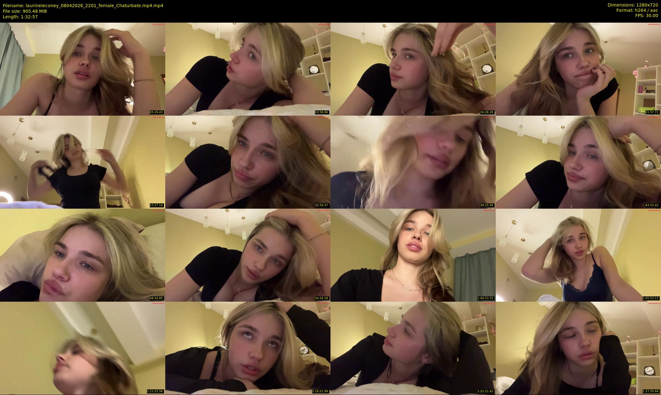 laurineleconey — 93 minute Chaturbate female cam show recording, 720p, Apr 8, 2026