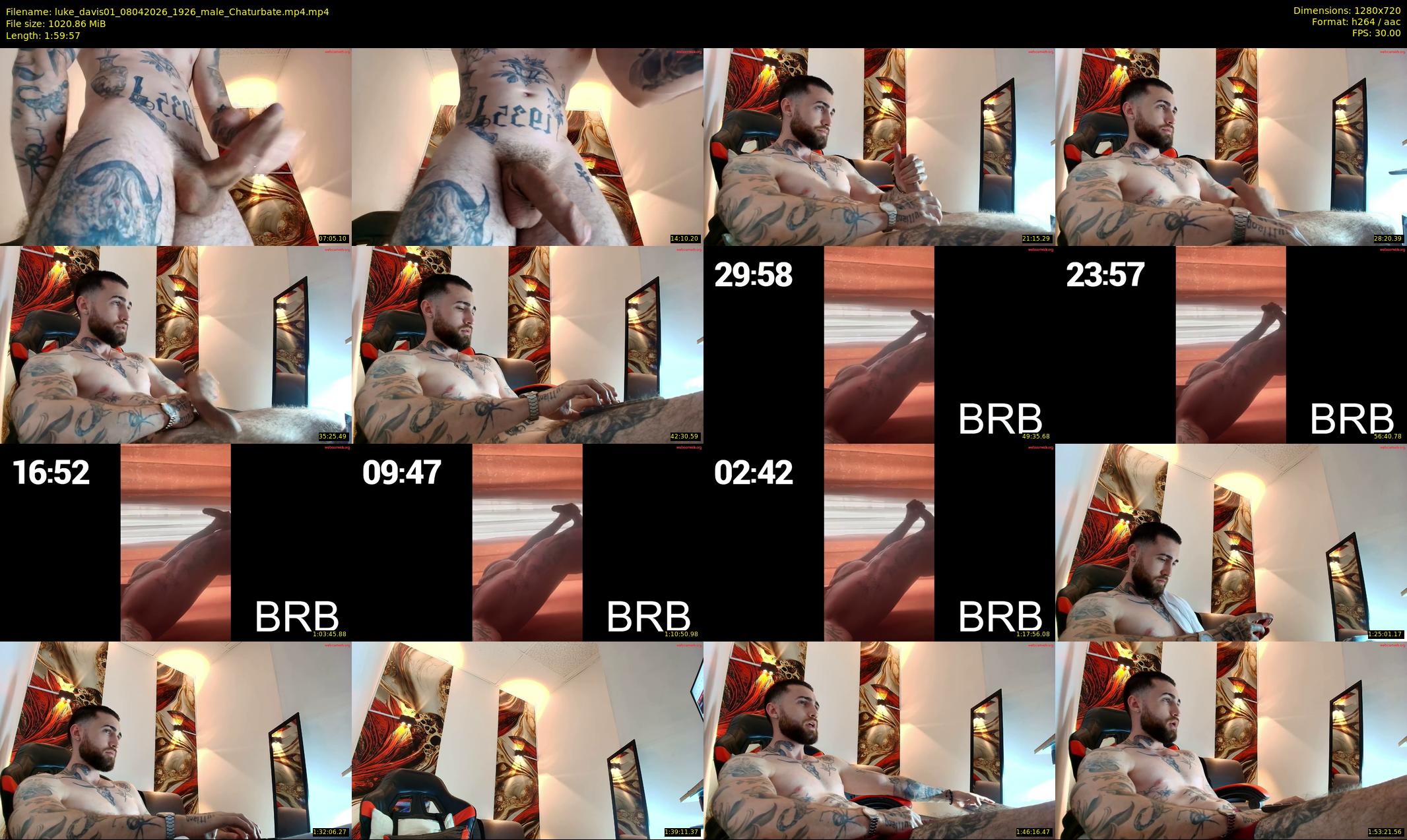 luke_davis01 — 120 minute Chaturbate male cam show recording, 720p, Apr 8, 2026