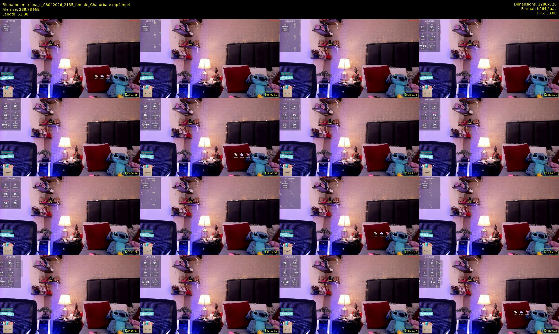 mariana_c — 52 minute Chaturbate female cam show recording, 720p, Apr 8, 2026