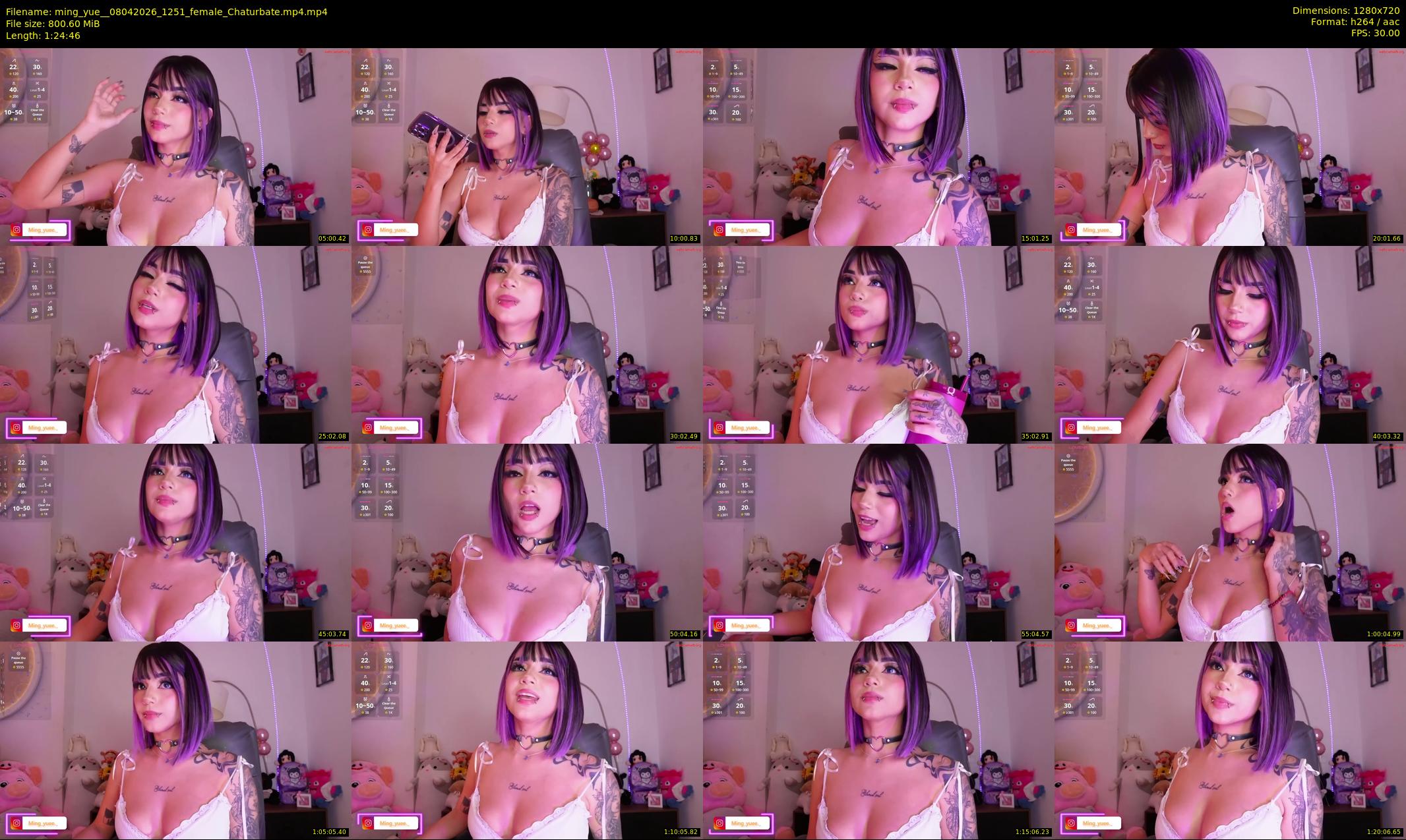 ming_yue_ — 85 minute Chaturbate female cam show recording, 720p, Apr 8, 2026