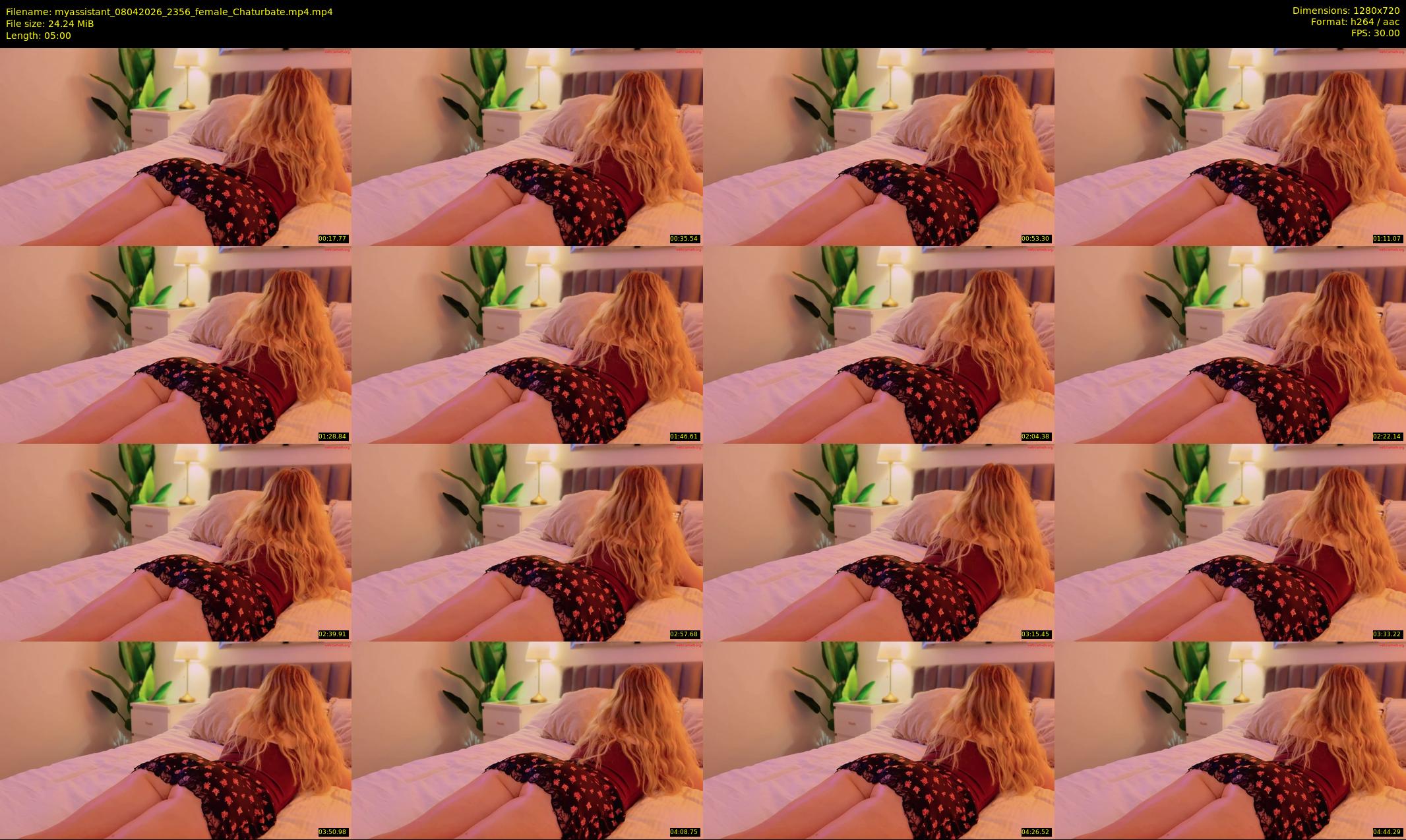 myassistant — 5 minute Chaturbate female cam show recording, 720p, Apr 8, 2026