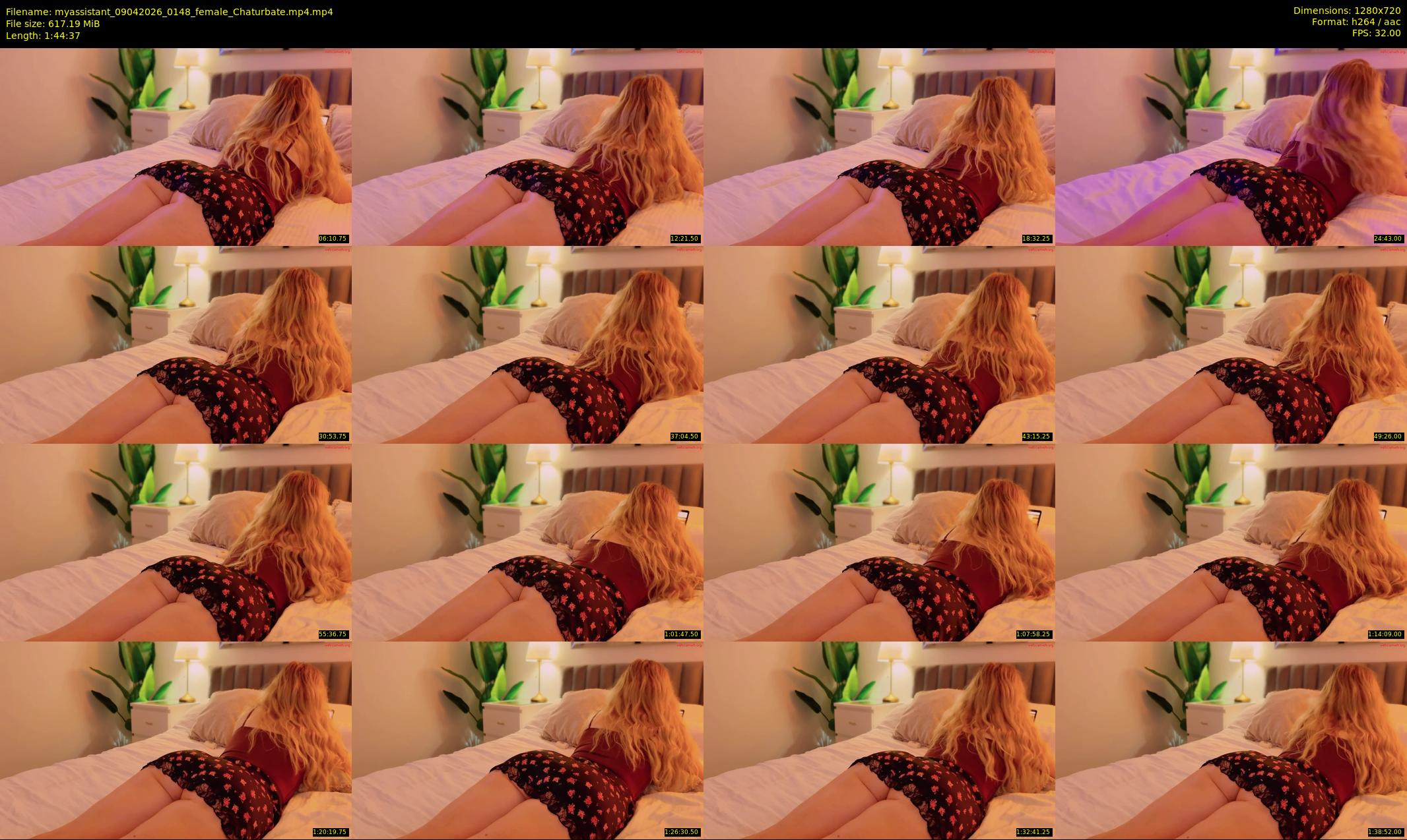 myassistant — 105 minute Chaturbate female cam show recording, 720p, Apr 9, 2026