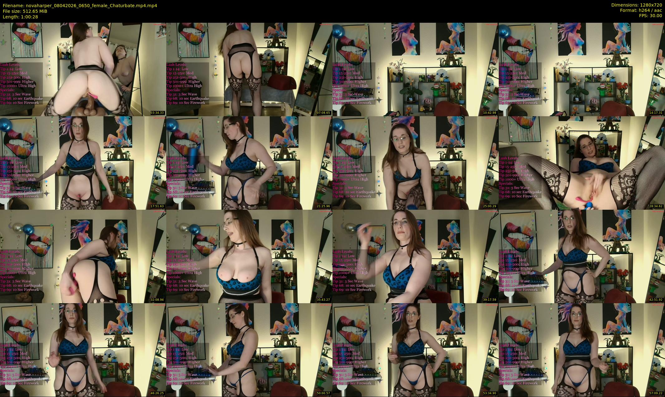 novaharper — 61 minute Chaturbate female cam show recording, 720p, Apr 8, 2026
