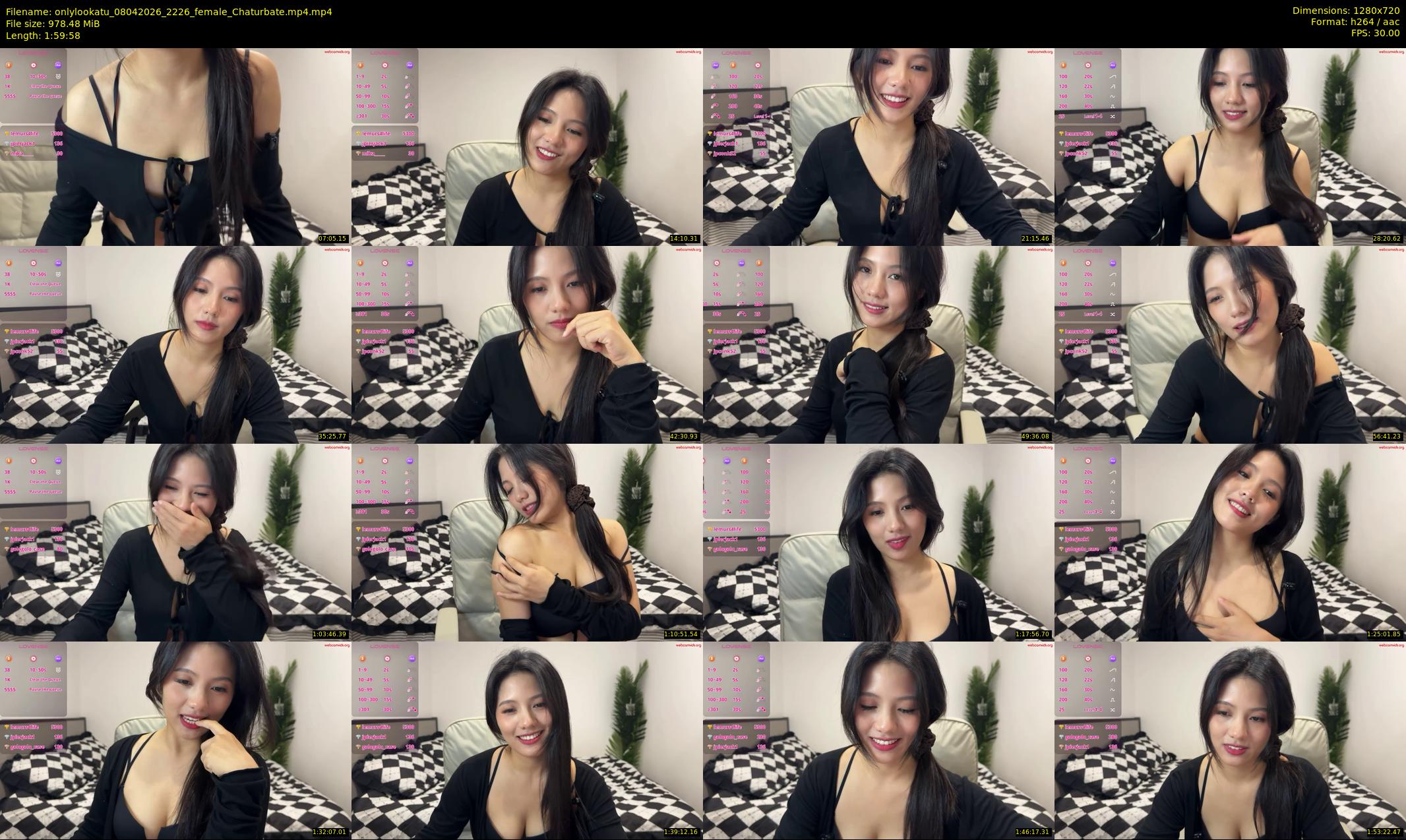 onlylookatu — 120 minute Chaturbate female cam show recording, 720p, Apr 8, 2026