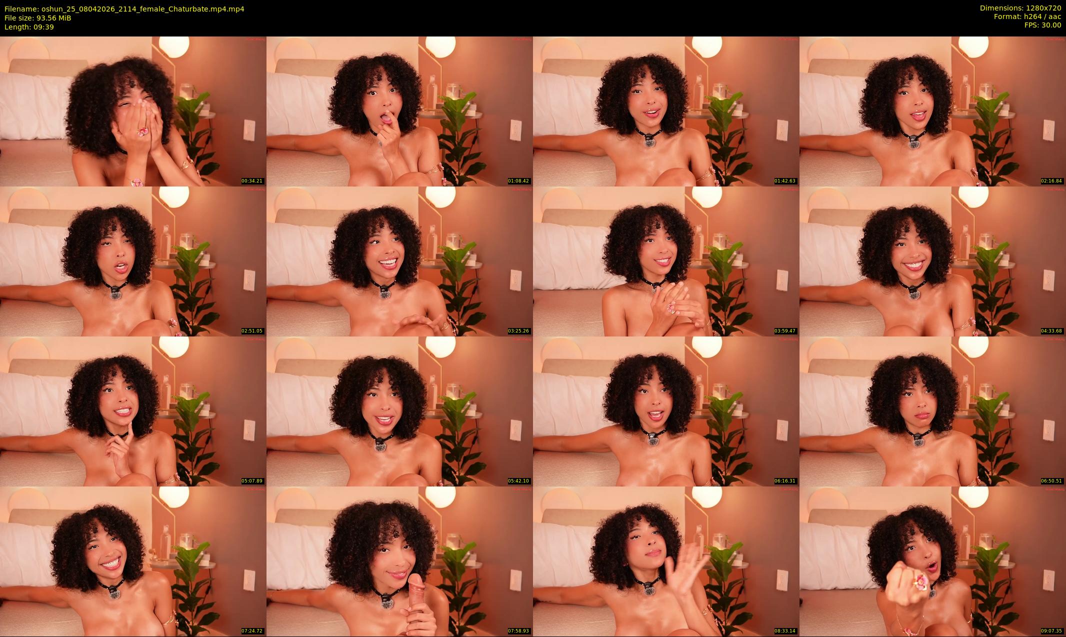 oshun_25 — 10 minute Chaturbate female cam show recording, 720p, Apr 8, 2026