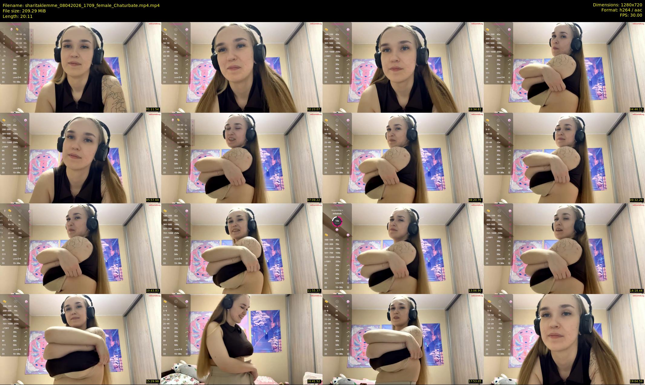 sharitaklemme — 21 minute Chaturbate female cam show recording, 720p, Apr 8, 2026
