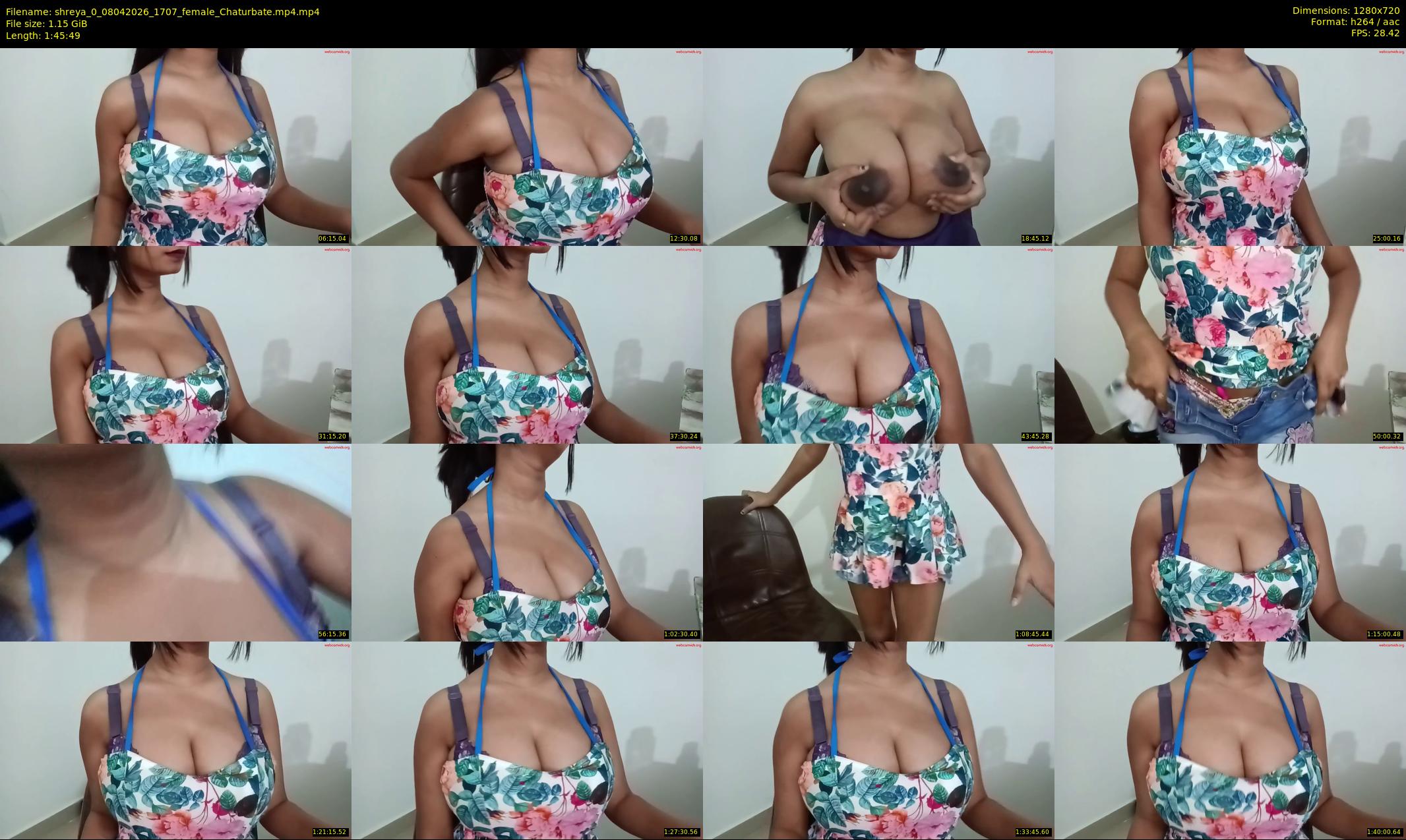 shreya_0 — 106 minute Chaturbate female cam show recording, 720p, Apr 8, 2026