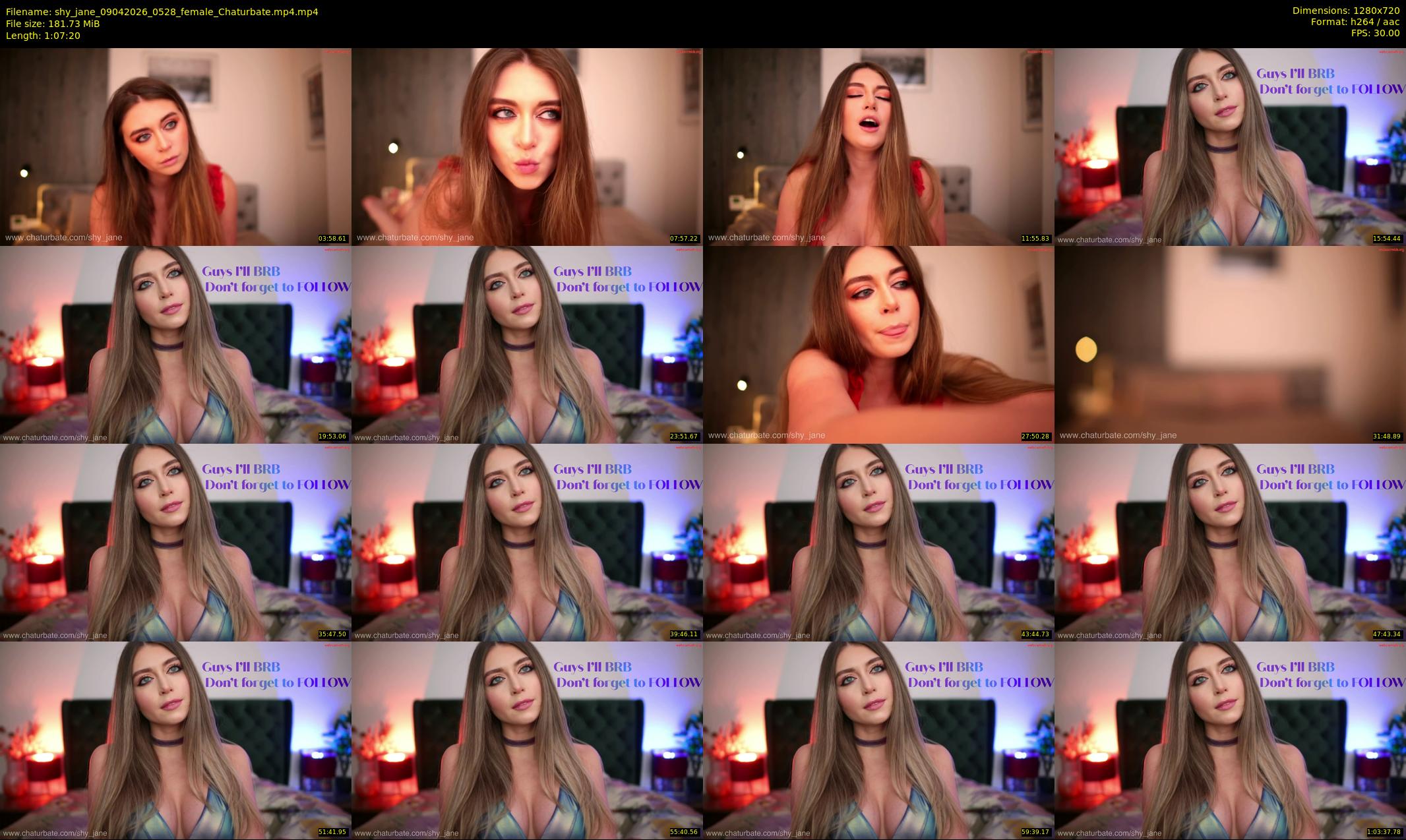 shy_jane — 68 minute Chaturbate female cam show recording, 720p, Apr 9, 2026
