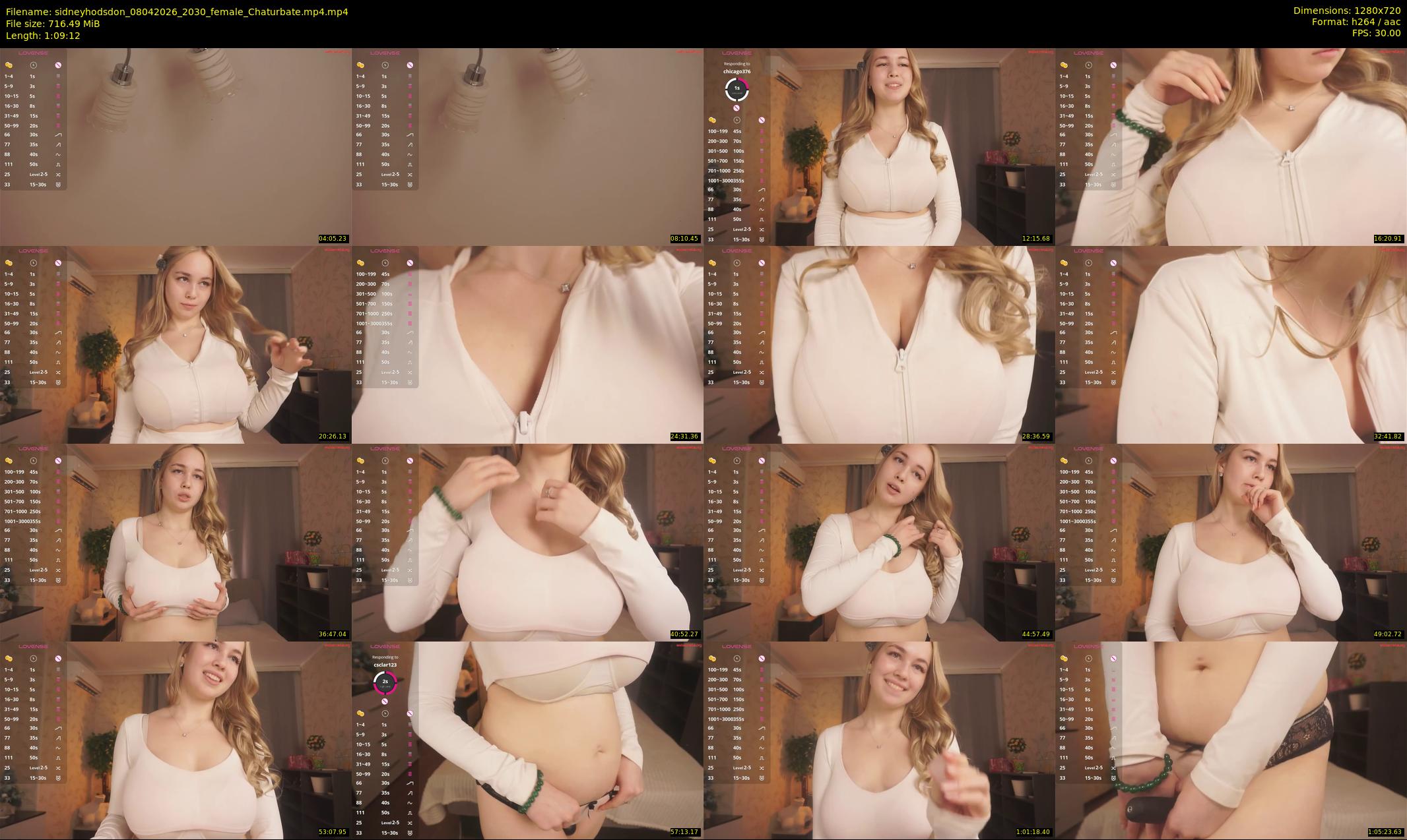 sidneyhodsdon — 70 minute Chaturbate female cam show recording, 720p, Apr 8, 2026