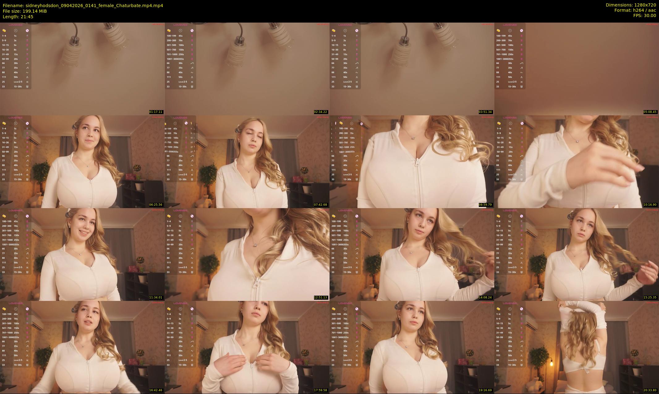 sidneyhodsdon — 22 minute Chaturbate female cam show recording, 720p, Apr 9, 2026